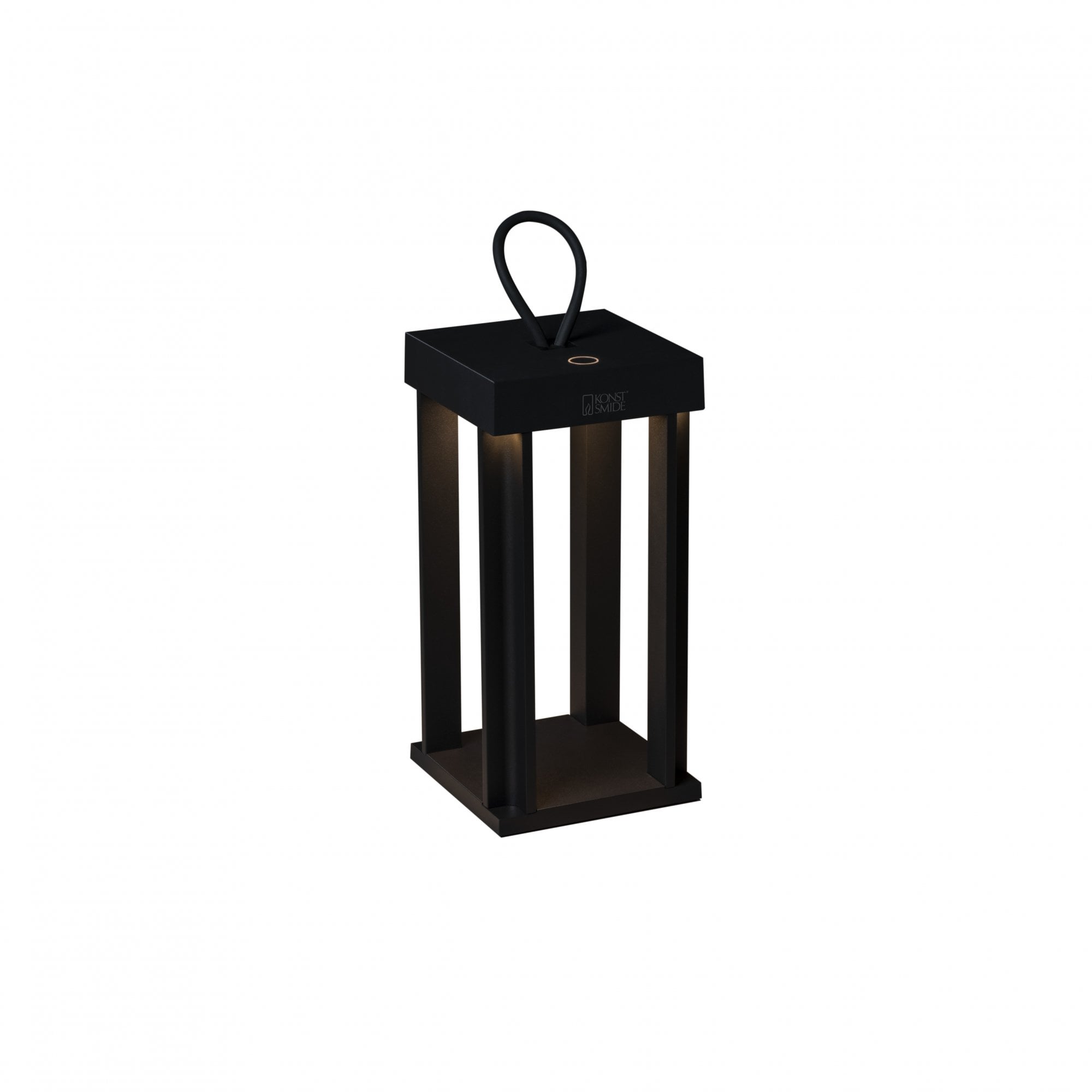 Konstsmide Cannes Outdoor Lantern With USB - Matt Black