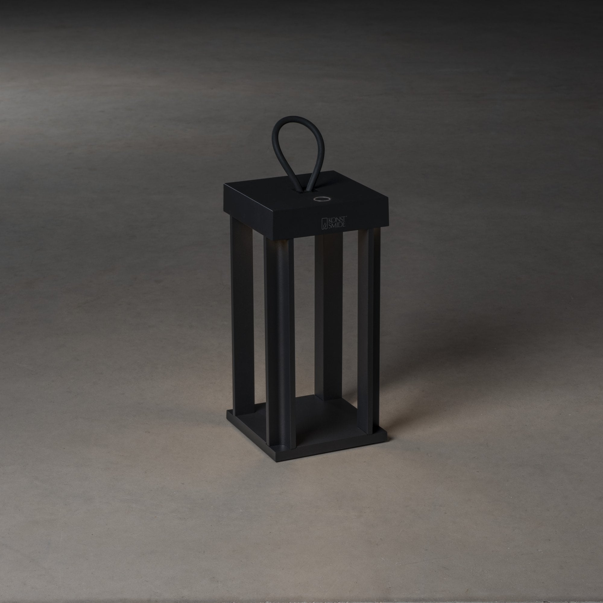 Konstsmide Cannes Outdoor Lantern With USB - Matt Black