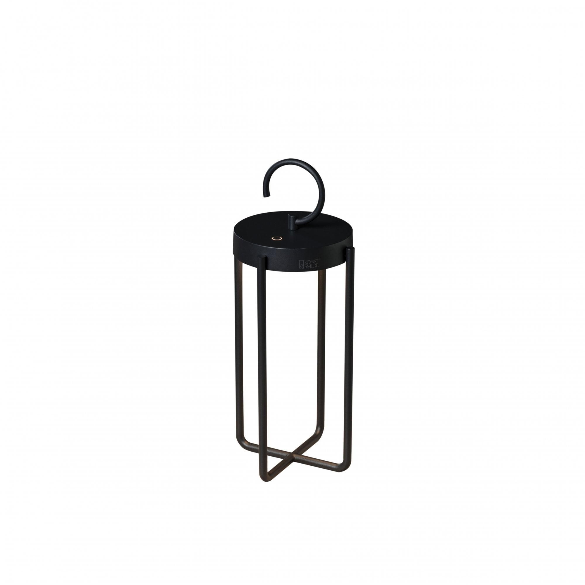 Konstsmide Manorola Outdoor Lantern with USB - Matt Black
