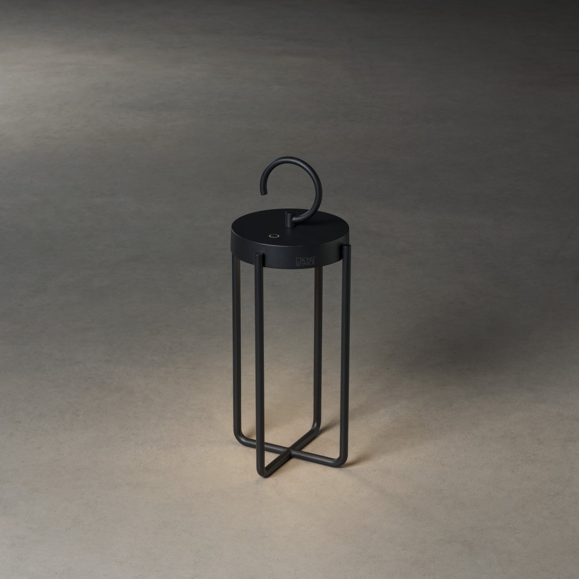 Konstsmide Manorola Outdoor Lantern with USB - Matt Black