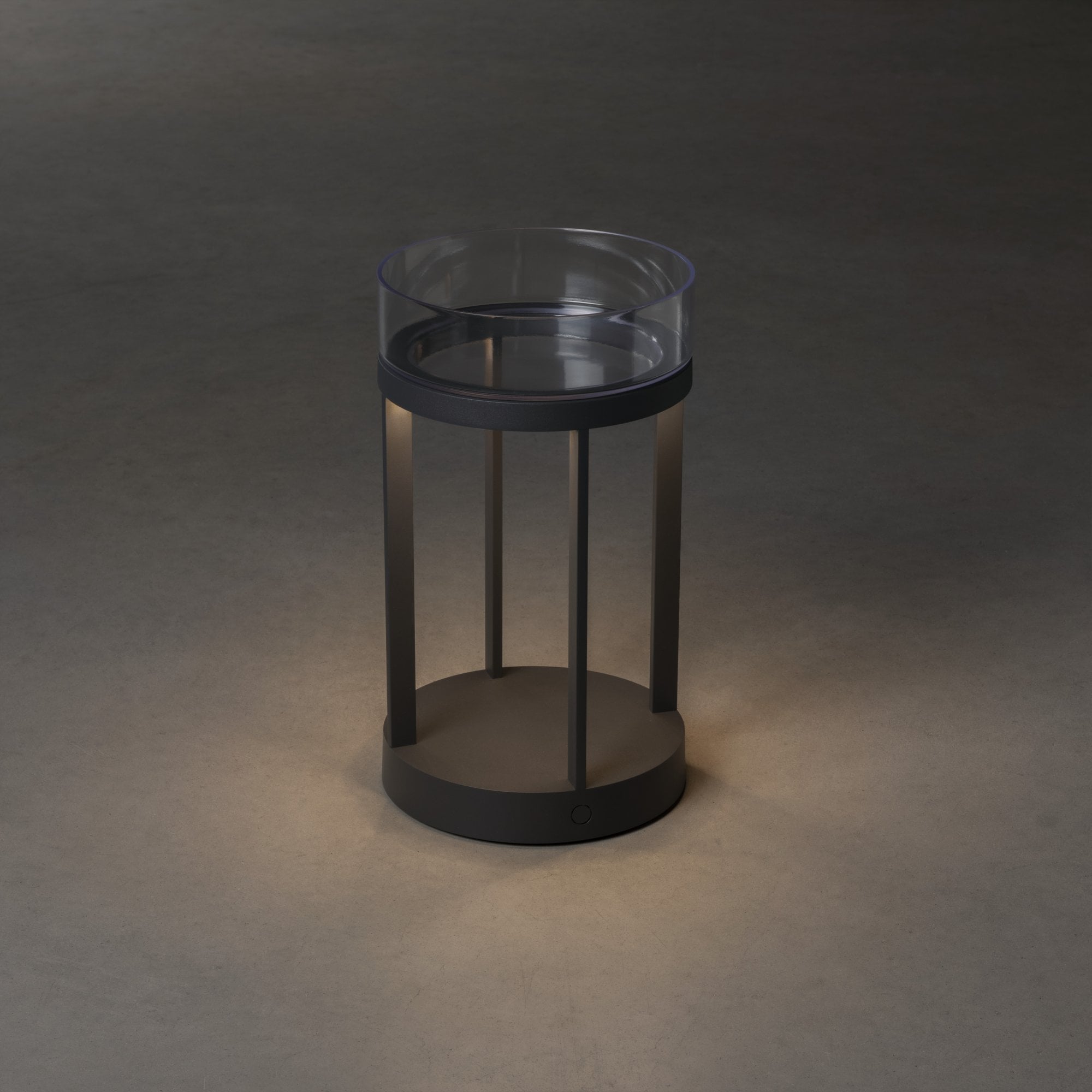 Konstsmide Chieti Outdoor Lantern with USB - Matt Grey