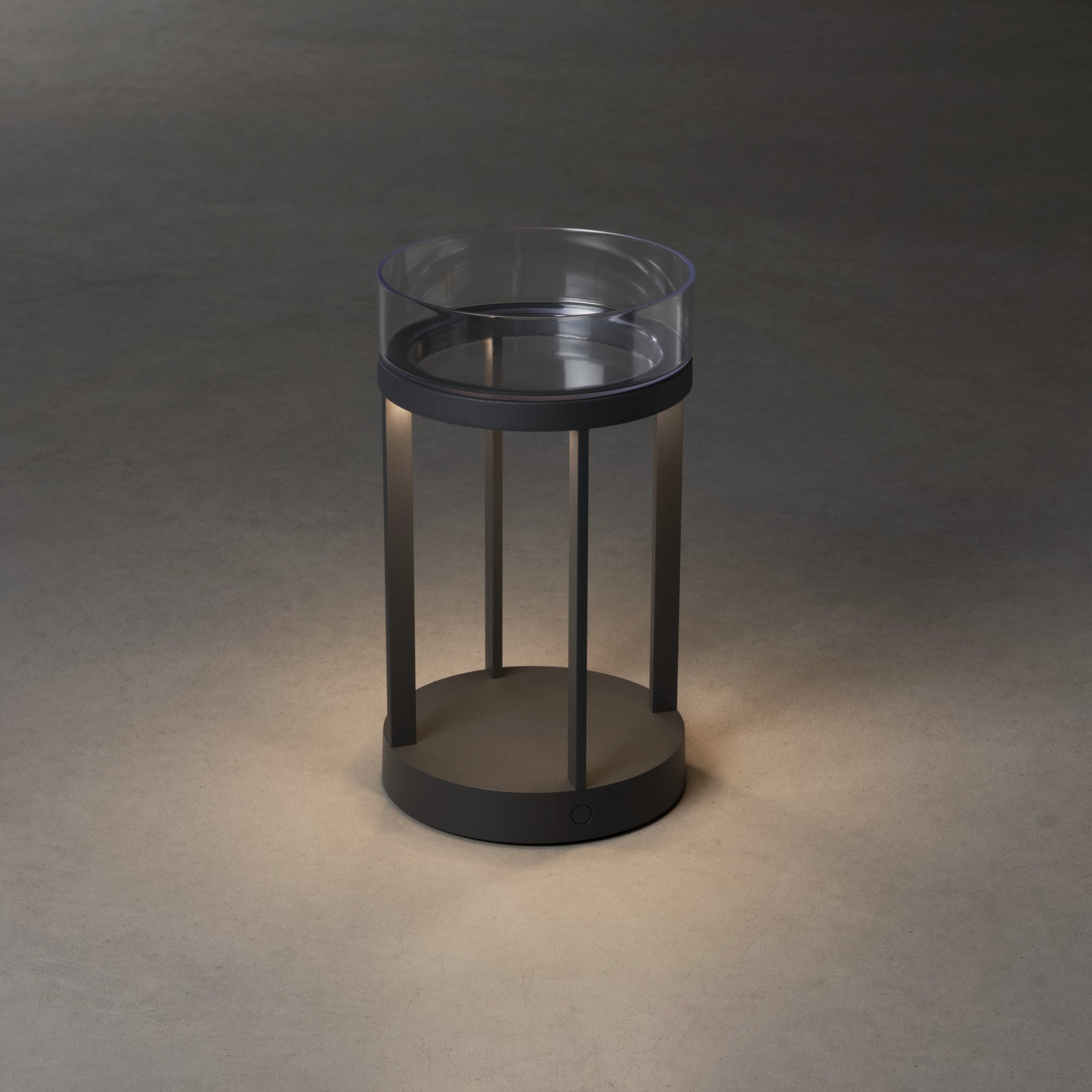 Konstsmide Chieti Outdoor Lantern with USB - Matt Grey