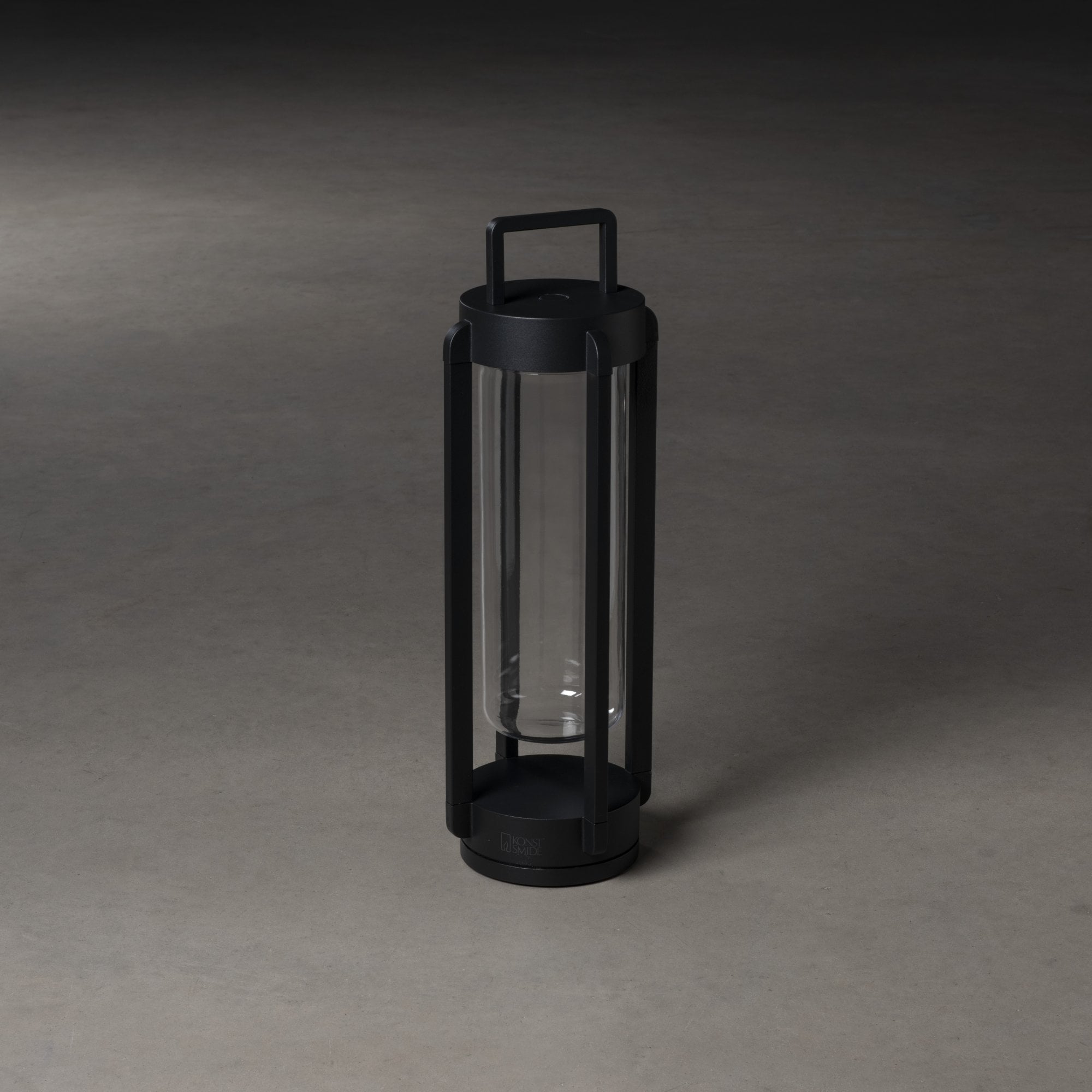 Konstsmide Otranto Outdoor Lantern with USB - Matt Black