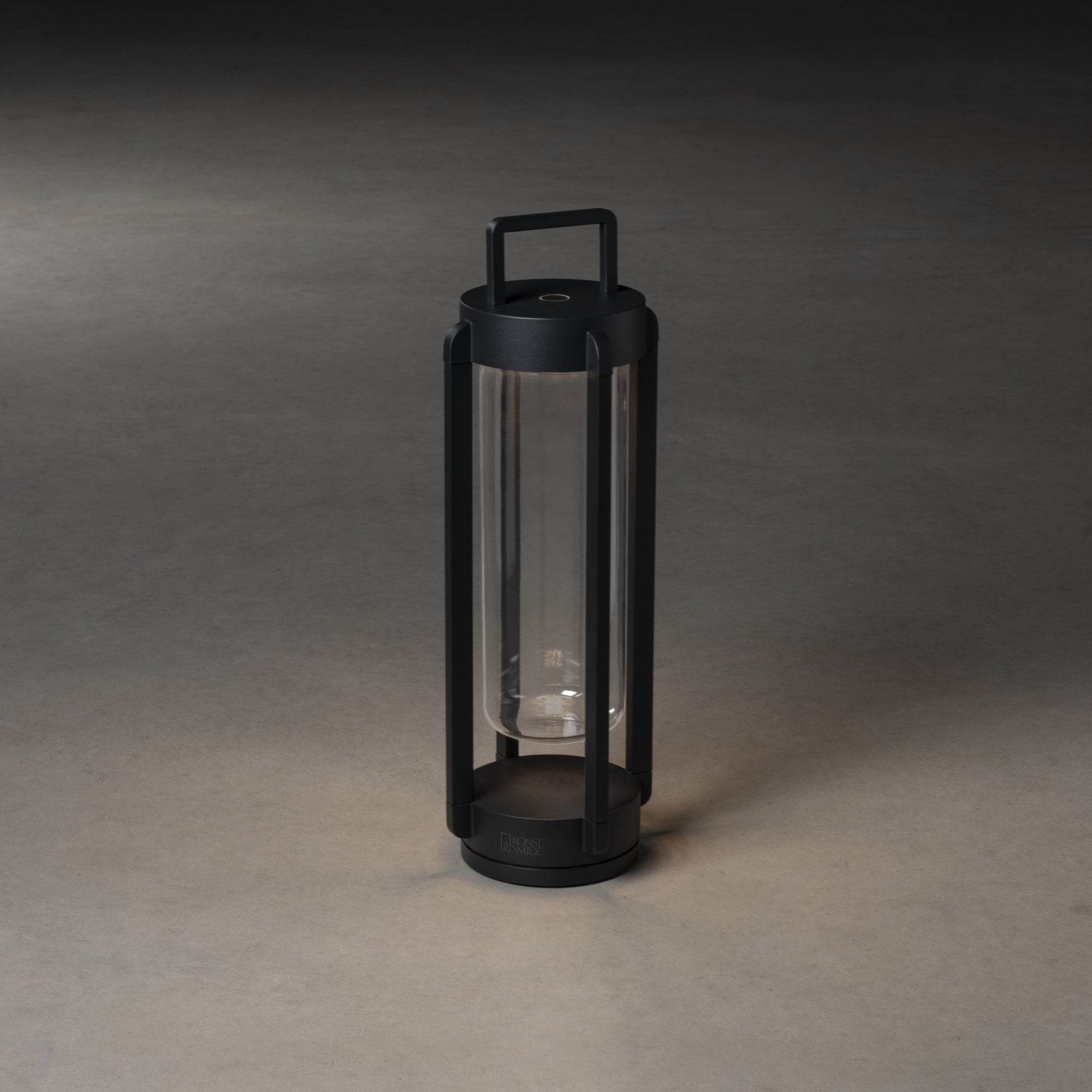 Konstsmide Otranto Outdoor Lantern with USB - Matt Black