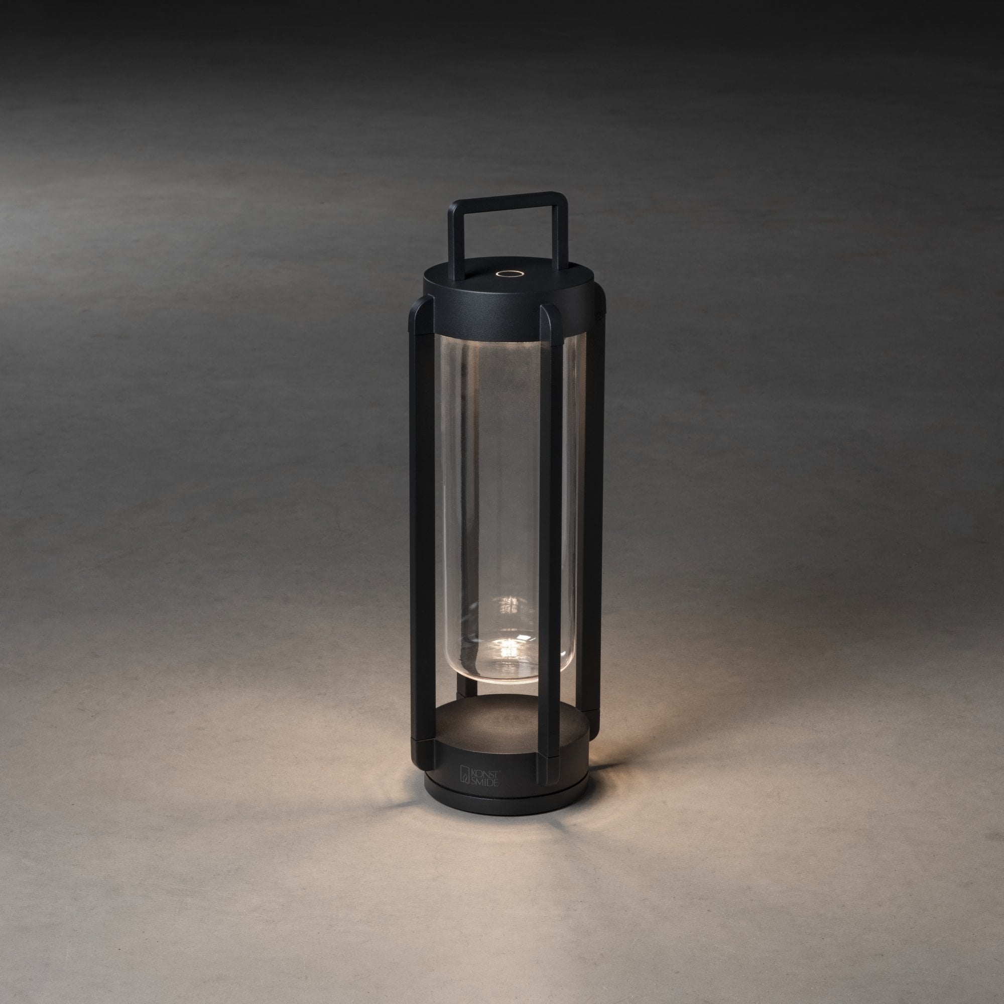 Konstsmide Otranto Outdoor Lantern with USB - Matt Black