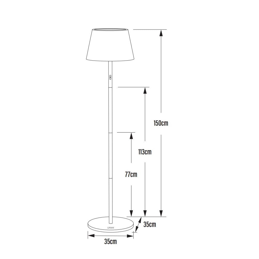 Konstsmide Pomezia RGBW Outdoor Floor Lantern USB LED - Matt White