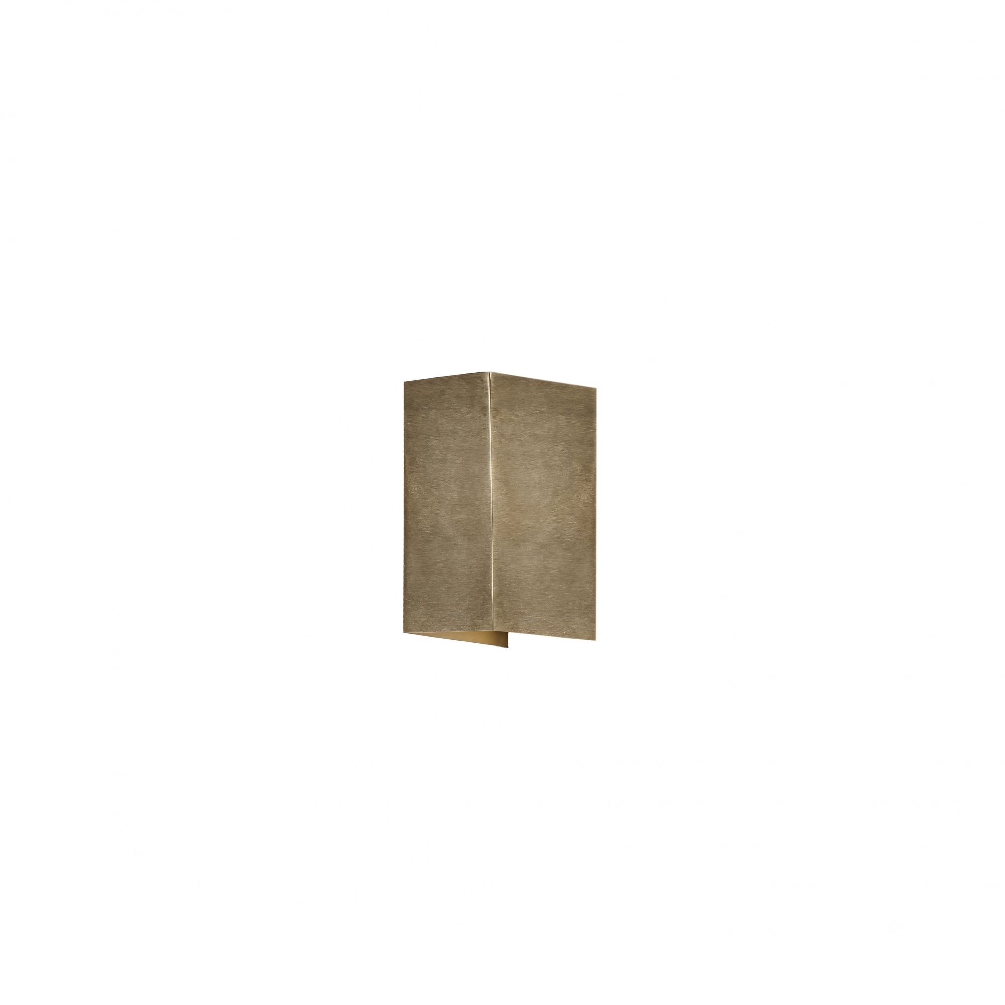 Konstsmide Cremona Rectangular LED Up/Down Wall Light - Brass