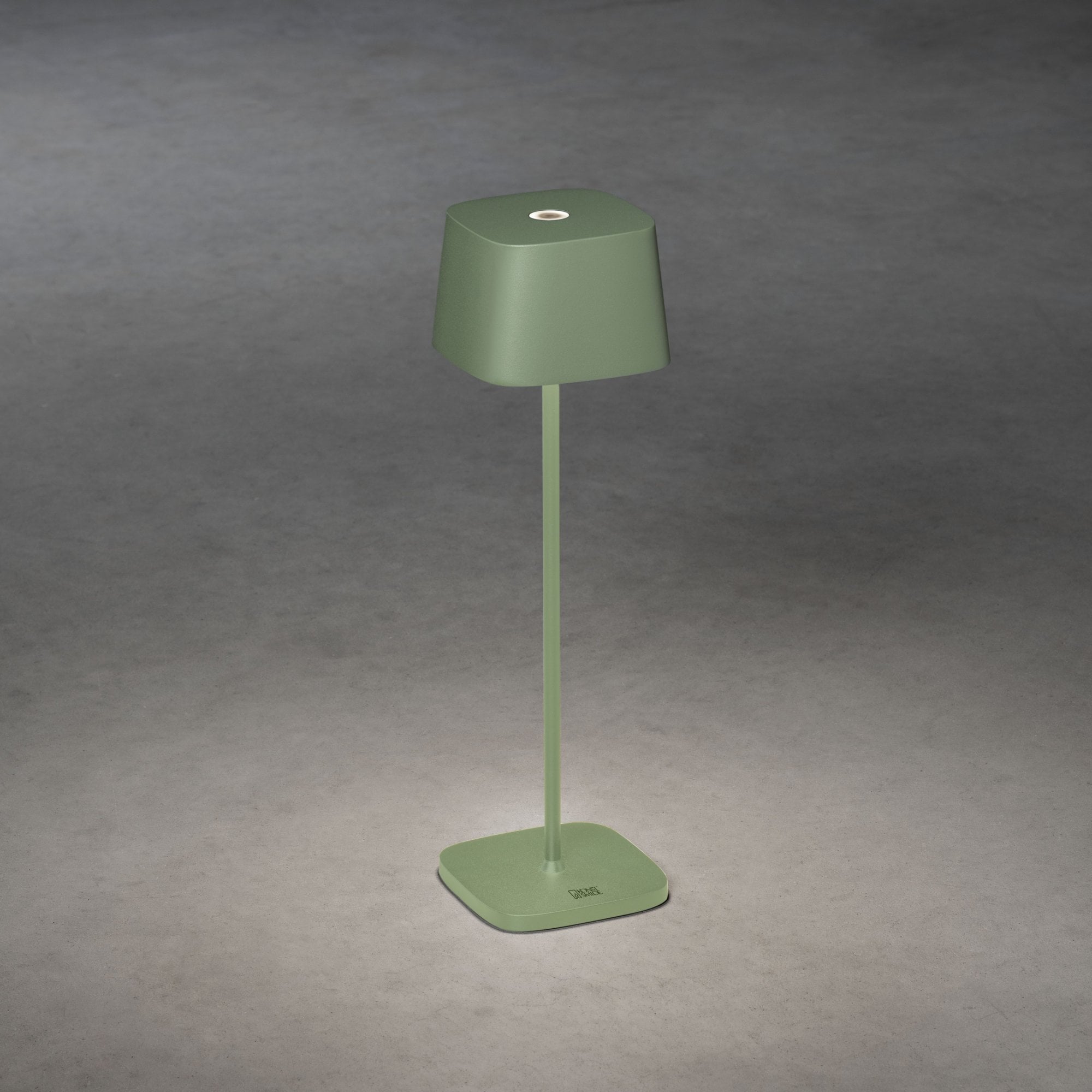 Konstsmide Capri LED Table Lamp with USB - Matt Green Grey