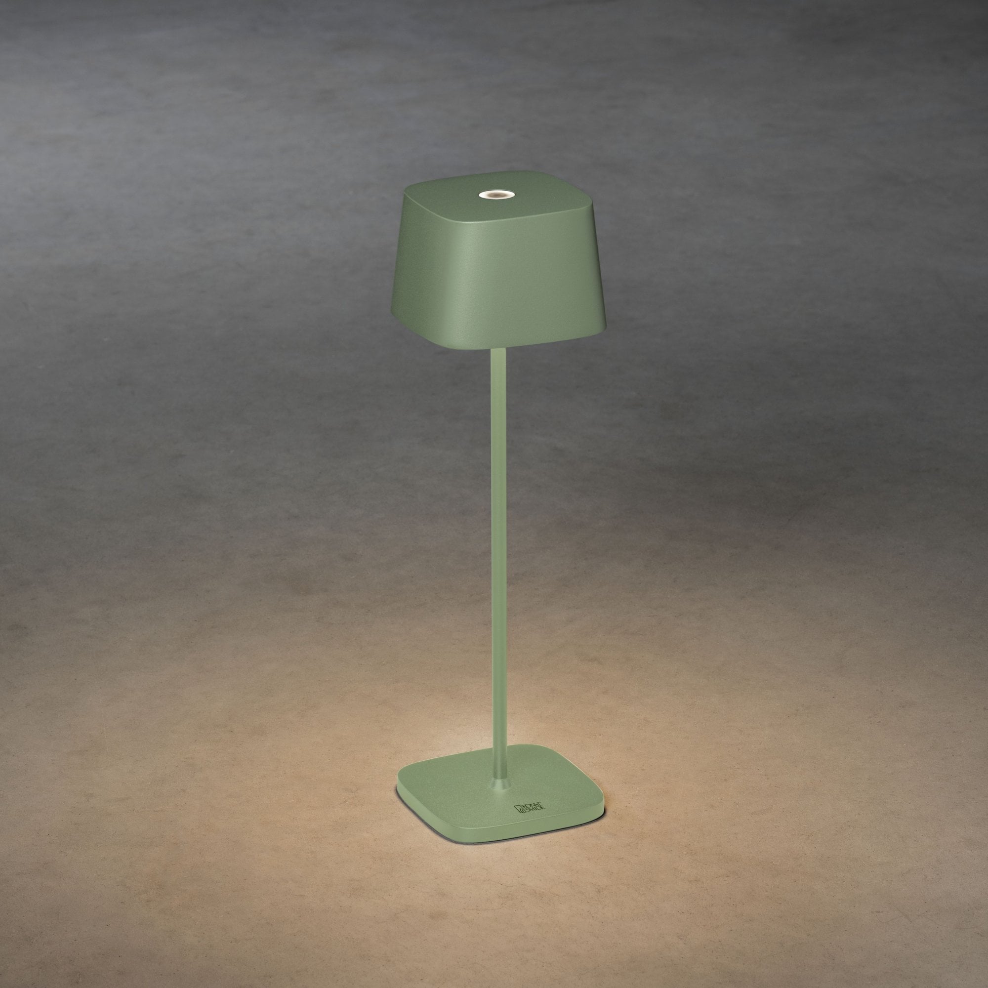 Konstsmide Capri LED Table Lamp with USB - Matt Green Grey