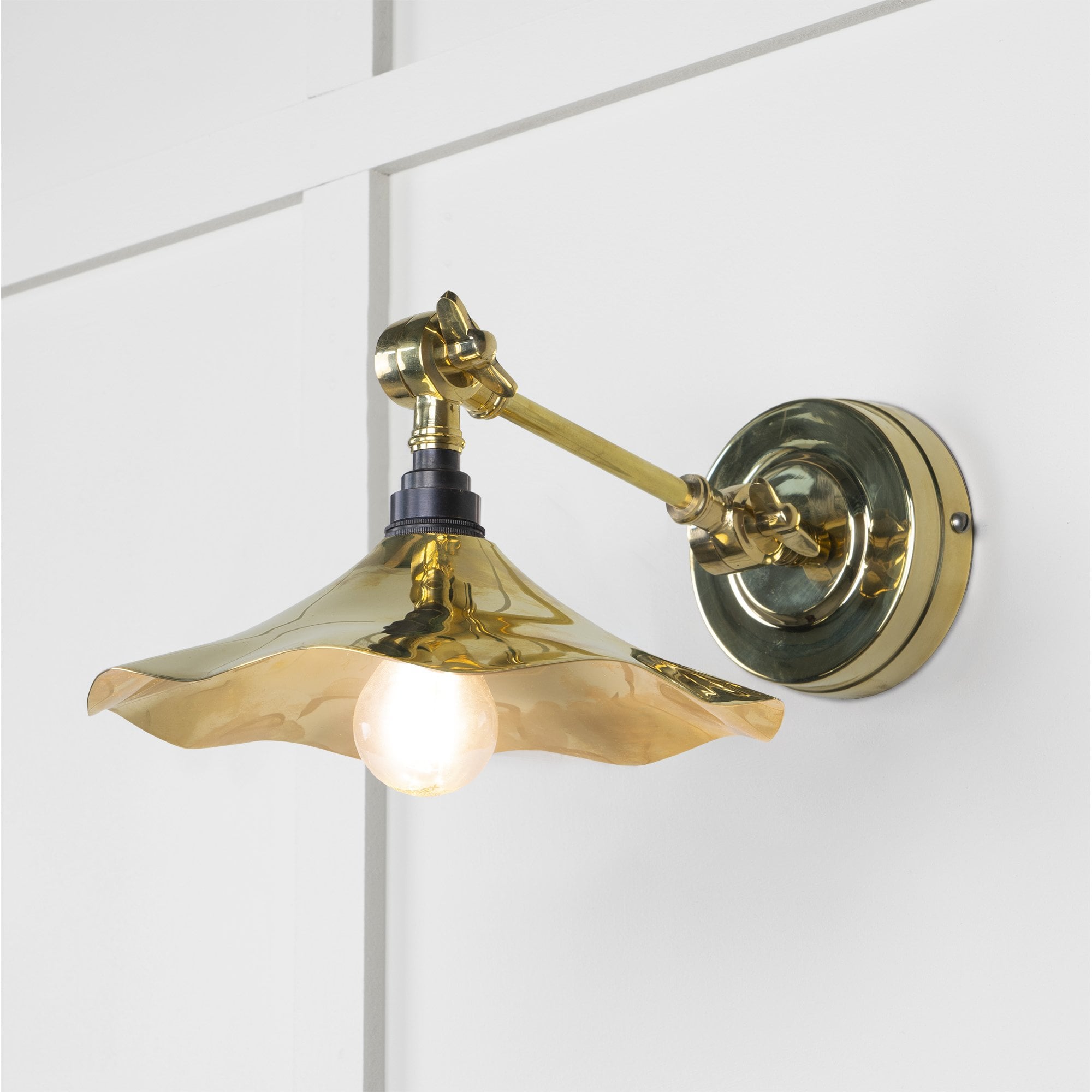 From The Anvil Smooth Brass Flora Wall Light