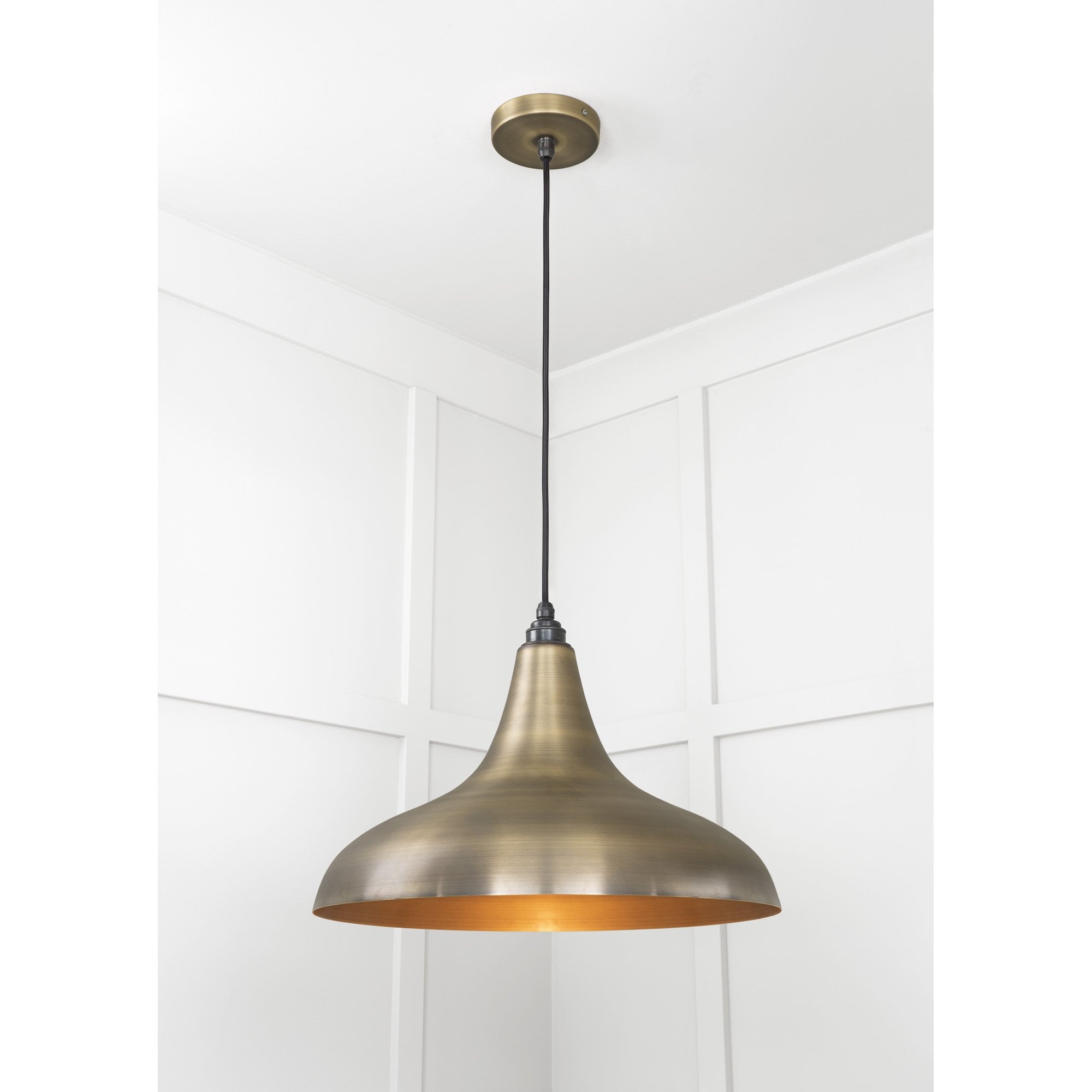 From The Anvil Aged Brass Frankley Pendant