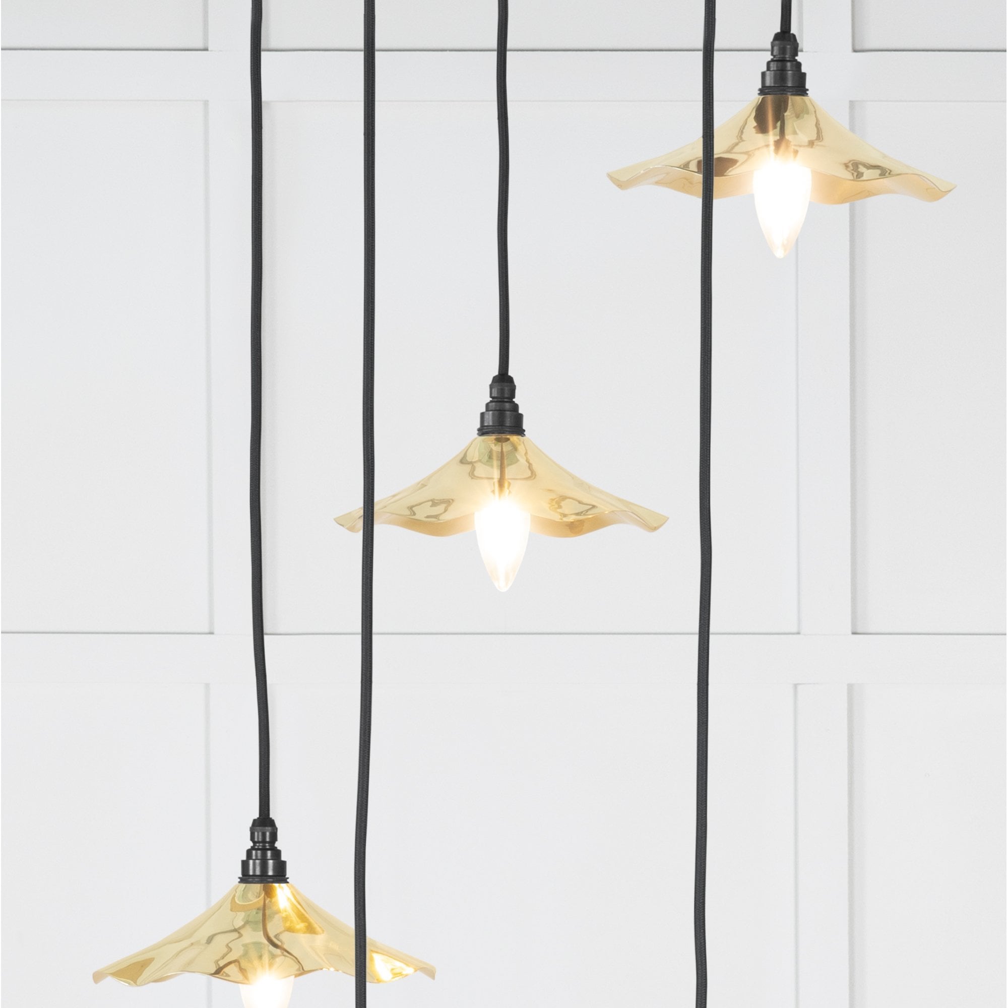 From The Anvil Smooth Brass Flora Cluster Pendant