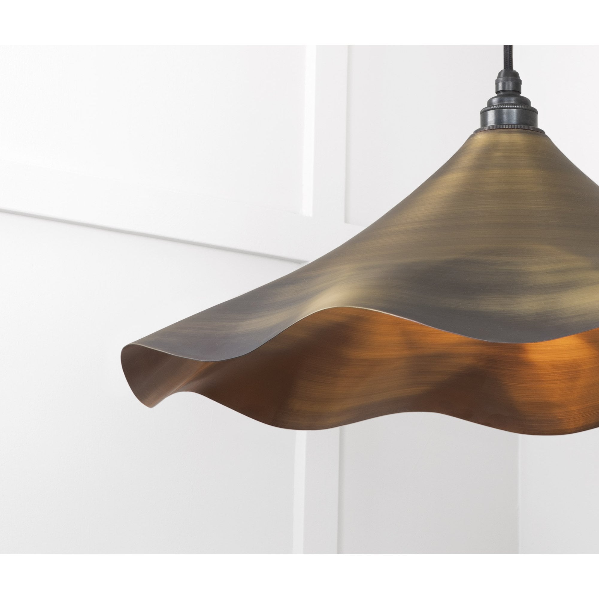 From The Anvil Aged Brass Flora Pendant