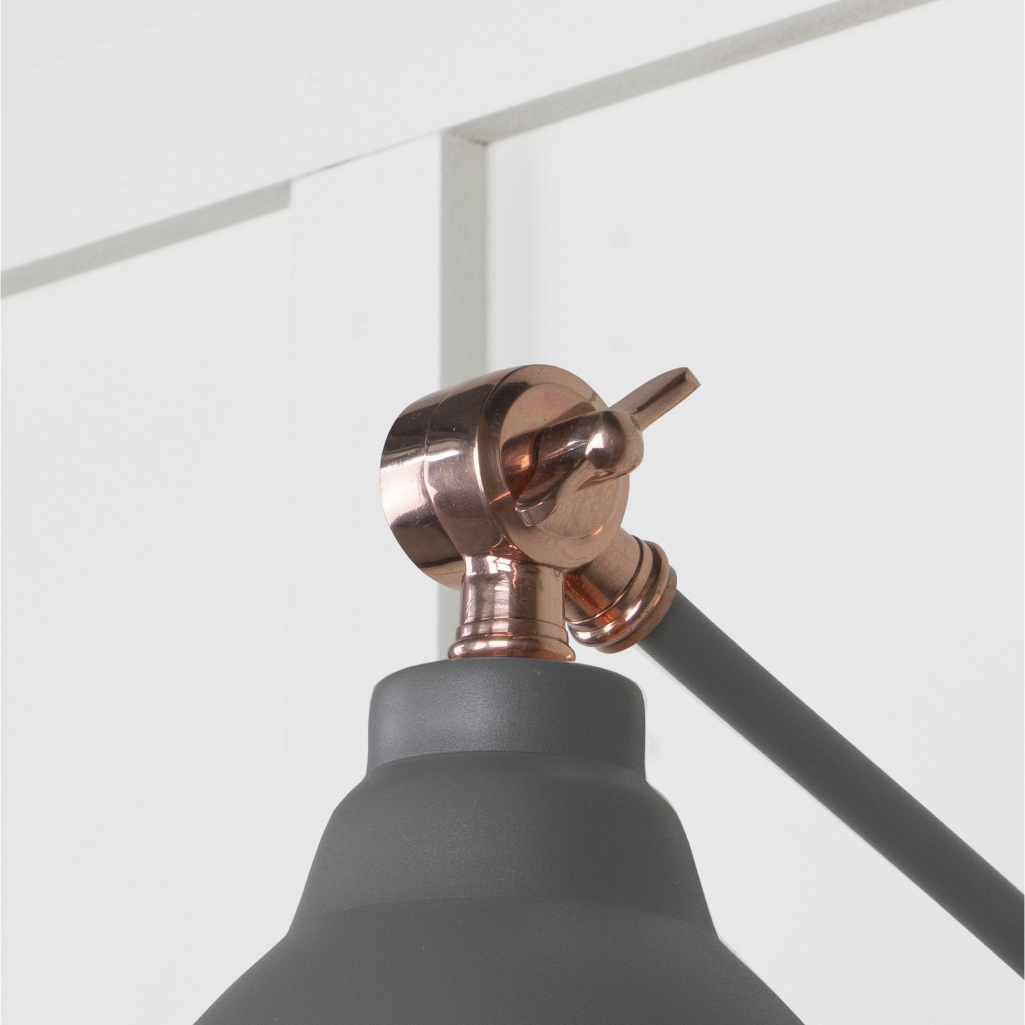 From The Anvil Smooth Copper Brindley Wall Light - Bluff (Warm Grey)