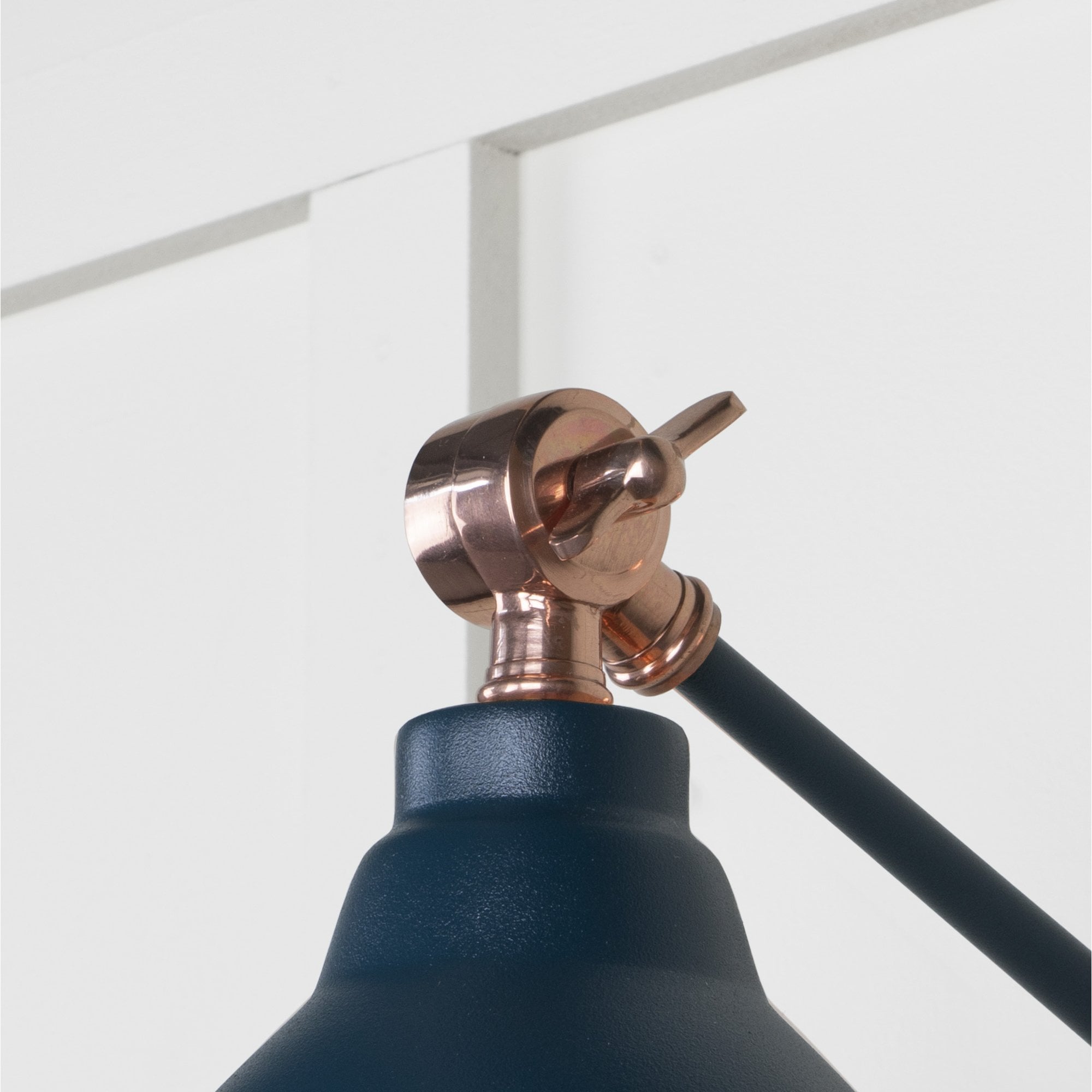 From The Anvil Smooth Copper Brindley Wall Light - Dusk (Dark Blue/Grey)