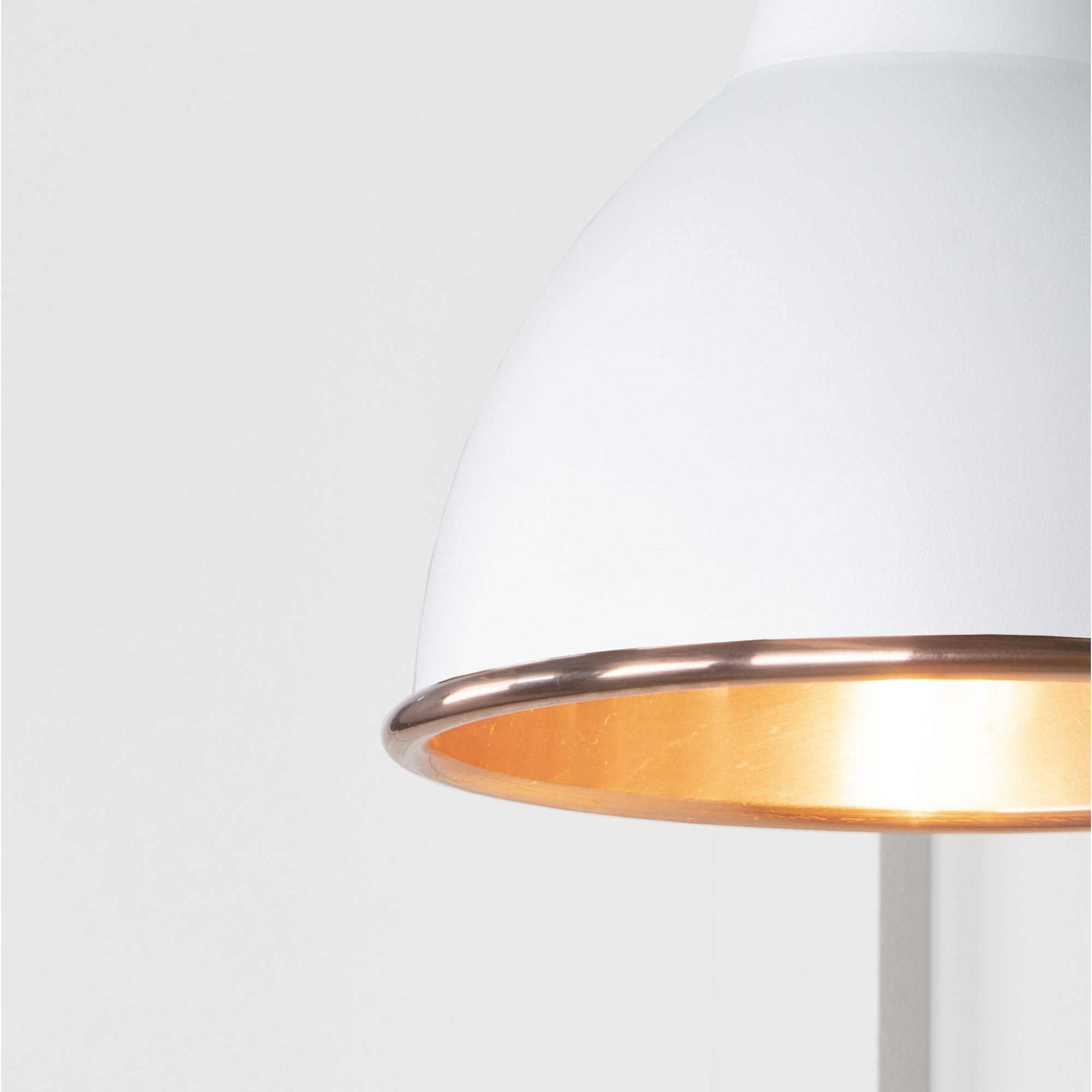 From The Anvil Smooth Copper Brindley Wall Light - Flock (Matt White)