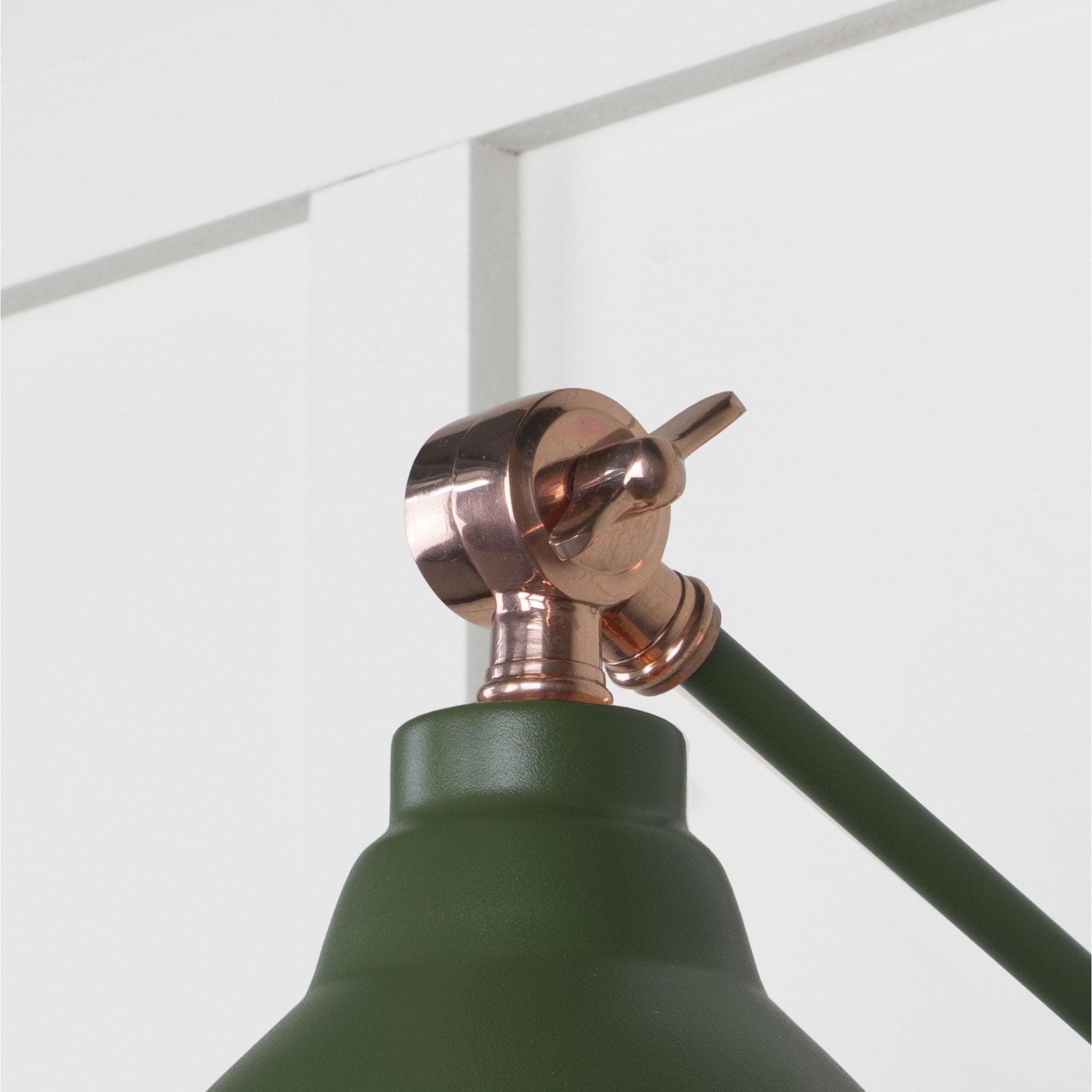 From The Anvil Smooth Copper Brindley Wall Light - Heath (Earthy Green)