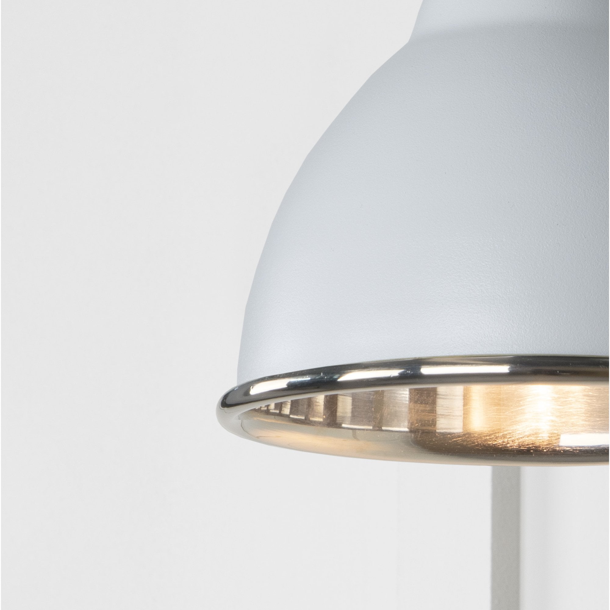 From The Anvil Smooth Nickel Brindley Wall Light - Birch (Pale Grey)