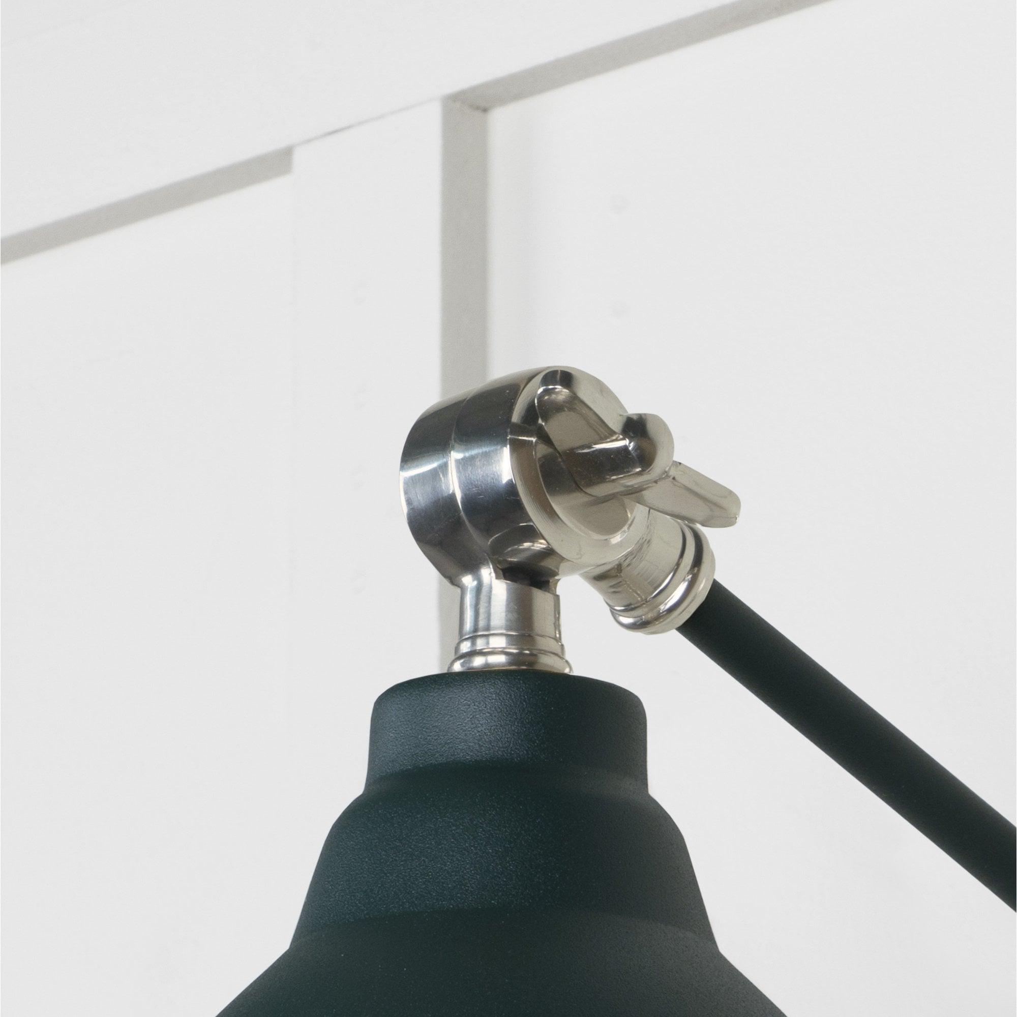 From The Anvil Smooth Nickel Brindley Wall Light - Dingle (Rich Green)