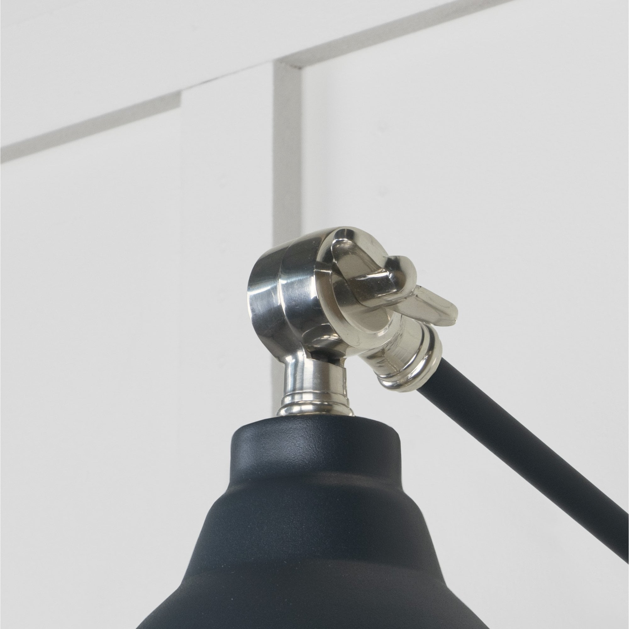 From The Anvil Smooth Nickel Brindley Wall Light - Soot (Dark Grey)