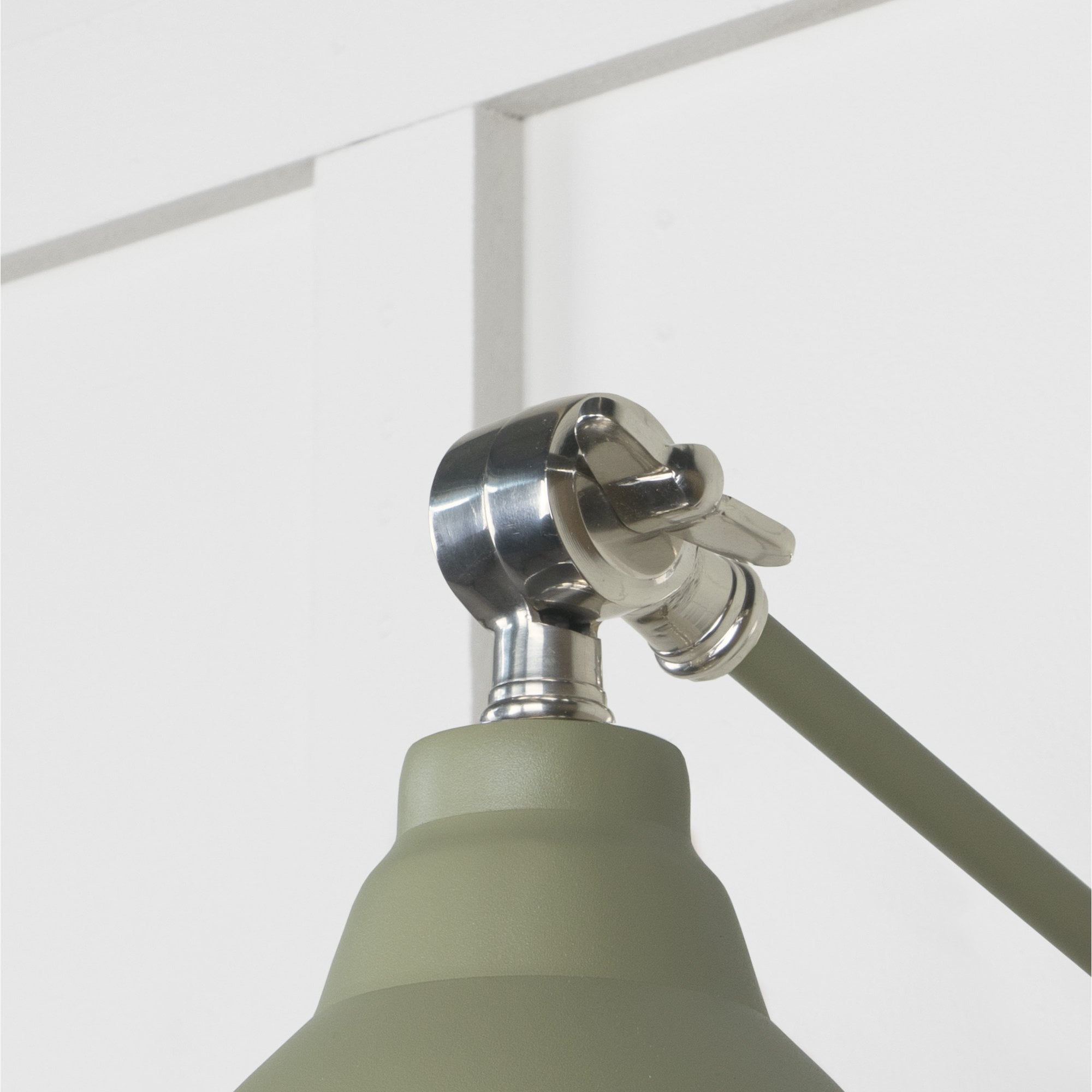 From The Anvil Smooth Nickel Brindley Wall Light - Tump (Pale Green)