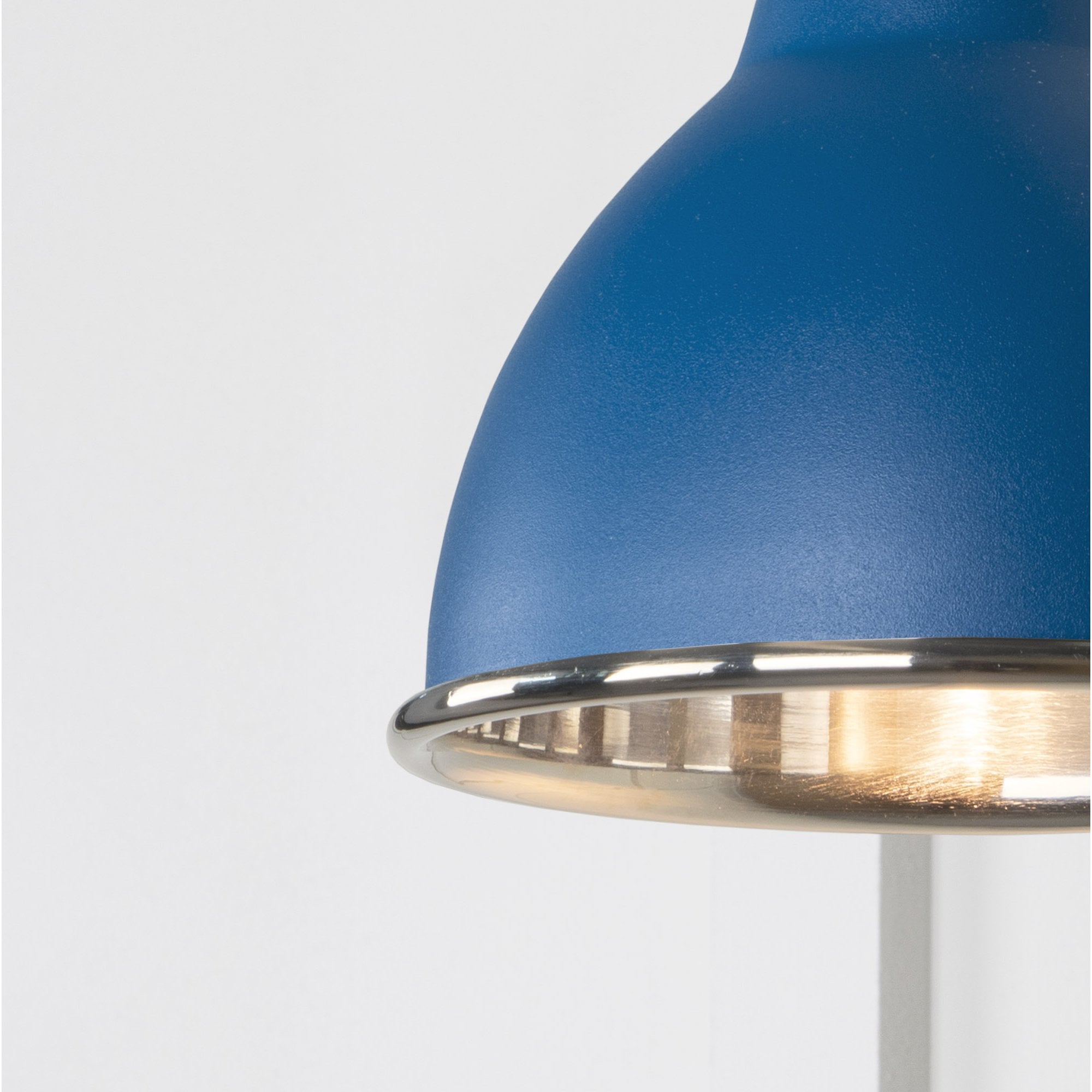 From The Anvil Smooth Nickel Brindley Wall Light - Upstream (Blue)