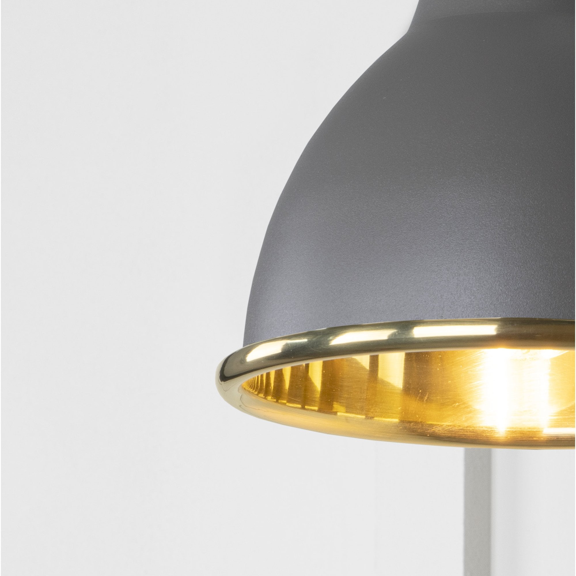 From The Anvil Smooth Brass Brindley Wall Light - Bluff (Warm Grey)