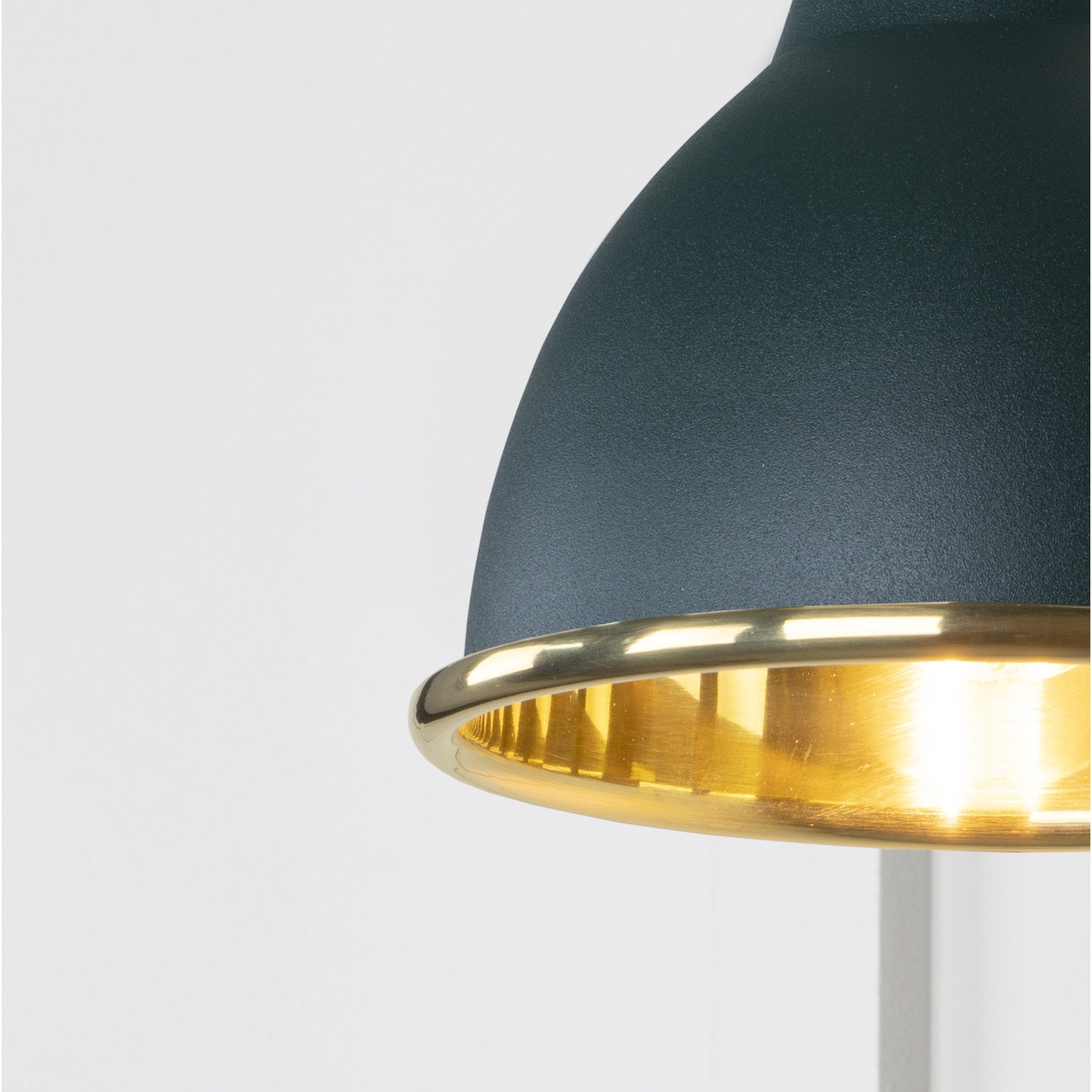 From The Anvil Smooth Brass Brindley Wall Light - Dingle (Rich Green)