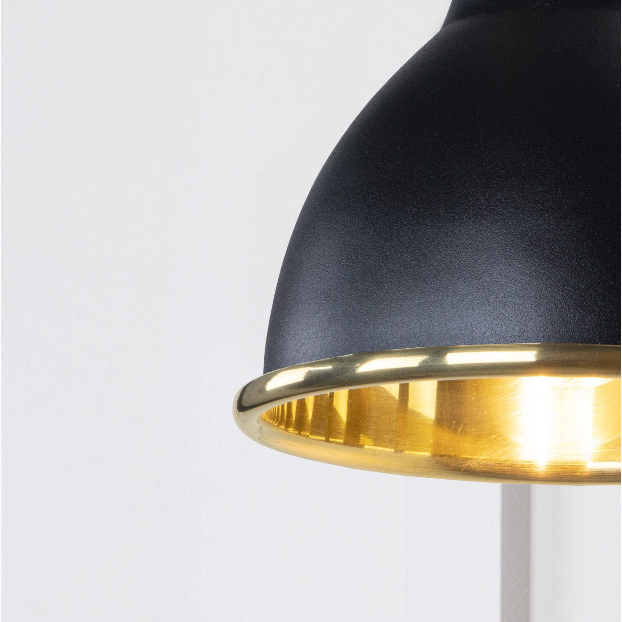 From The Anvil Smooth Brass Brindley Wall Light - Elan Black