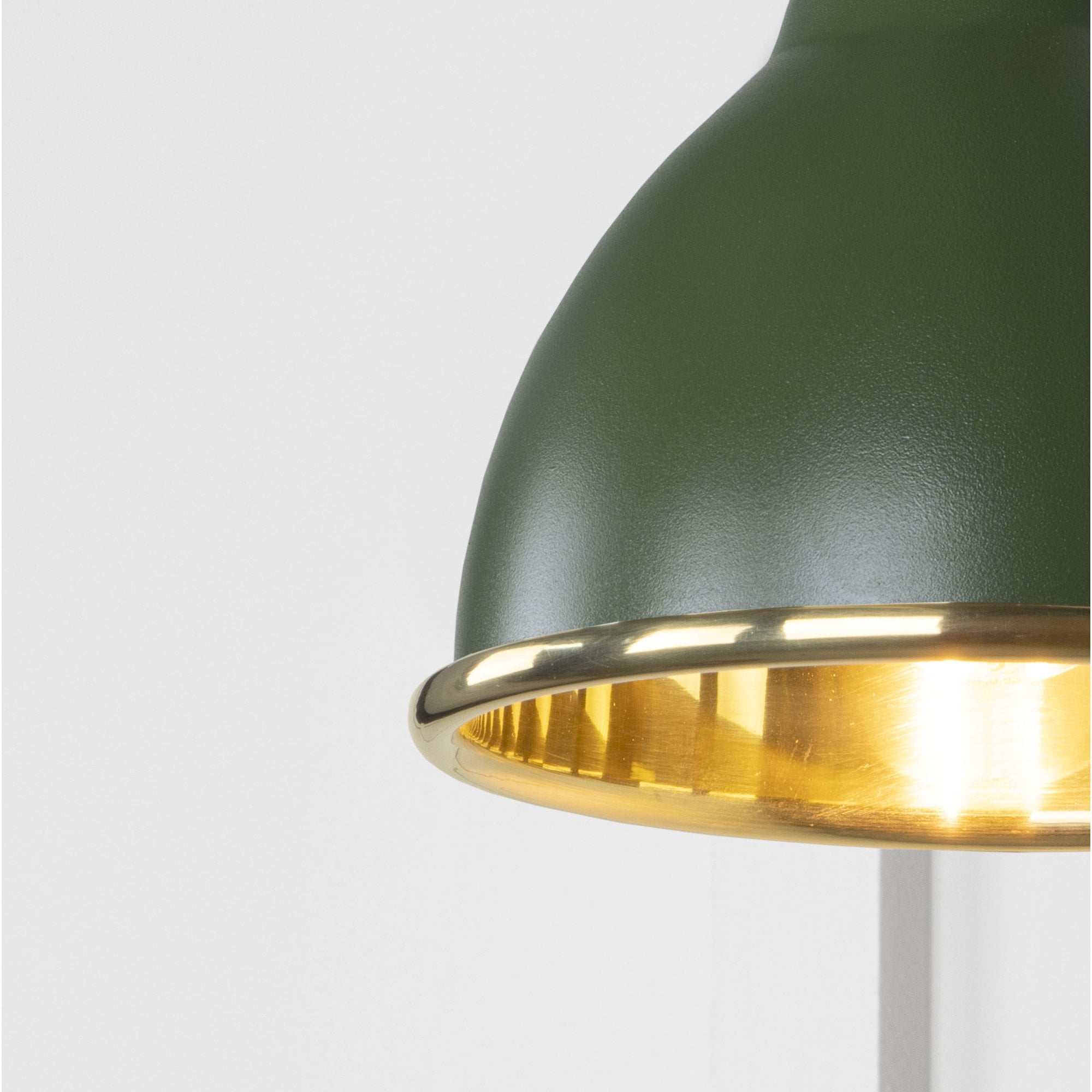 From The Anvil Smooth Brass Brindley Wall Light - Heath (Earthy Green)
