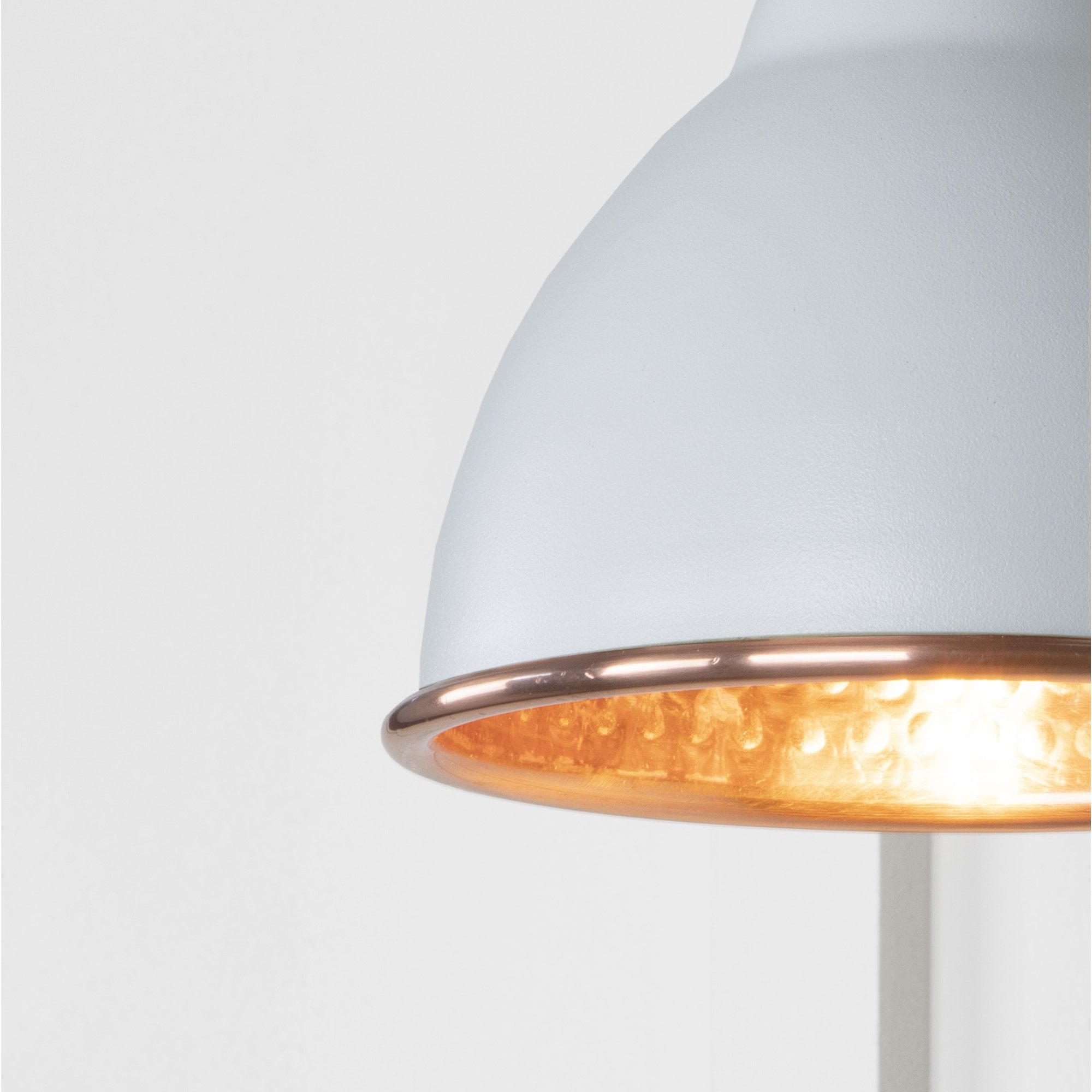 From The Anvil Hammered Copper Brindley Wall Light - Birch (Pale Grey)