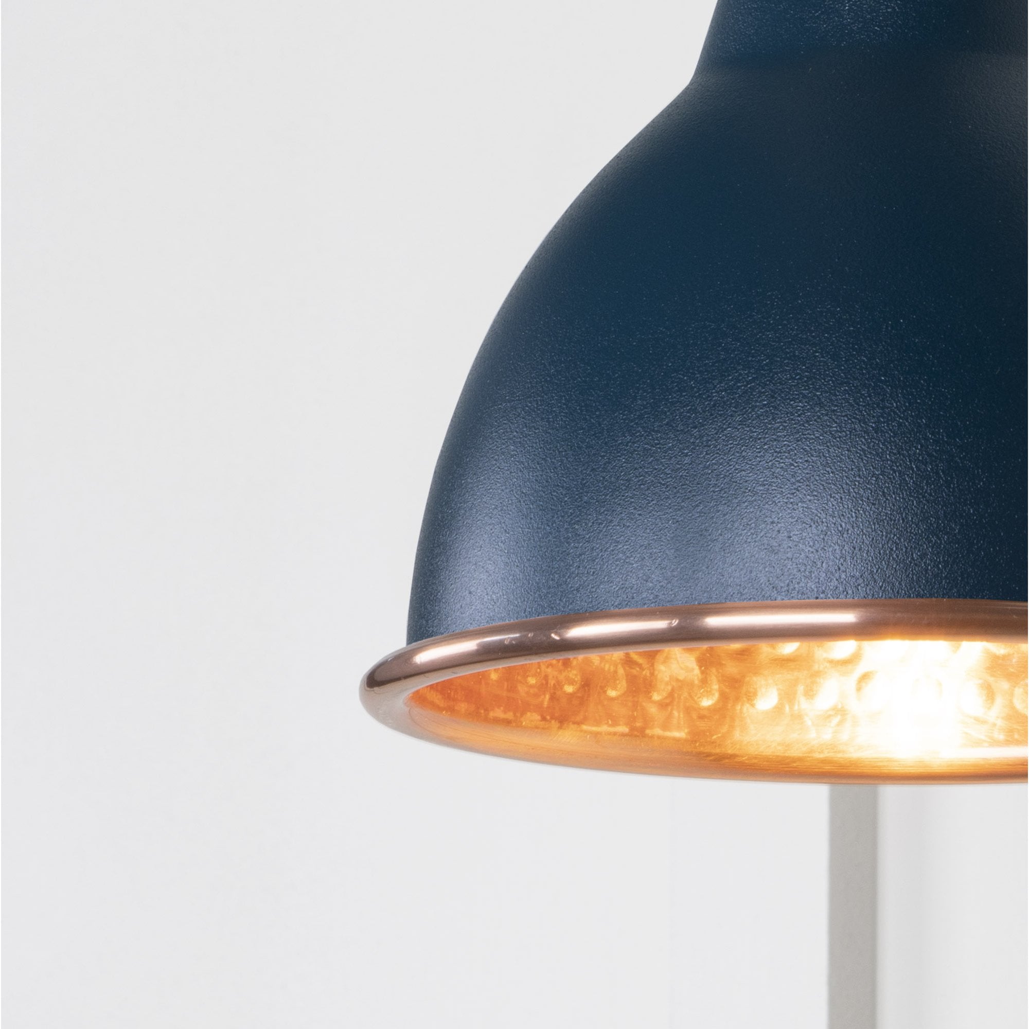 From The Anvil Hammered Copper Brindley Wall Light - Dusk (Dark Blue/Grey)