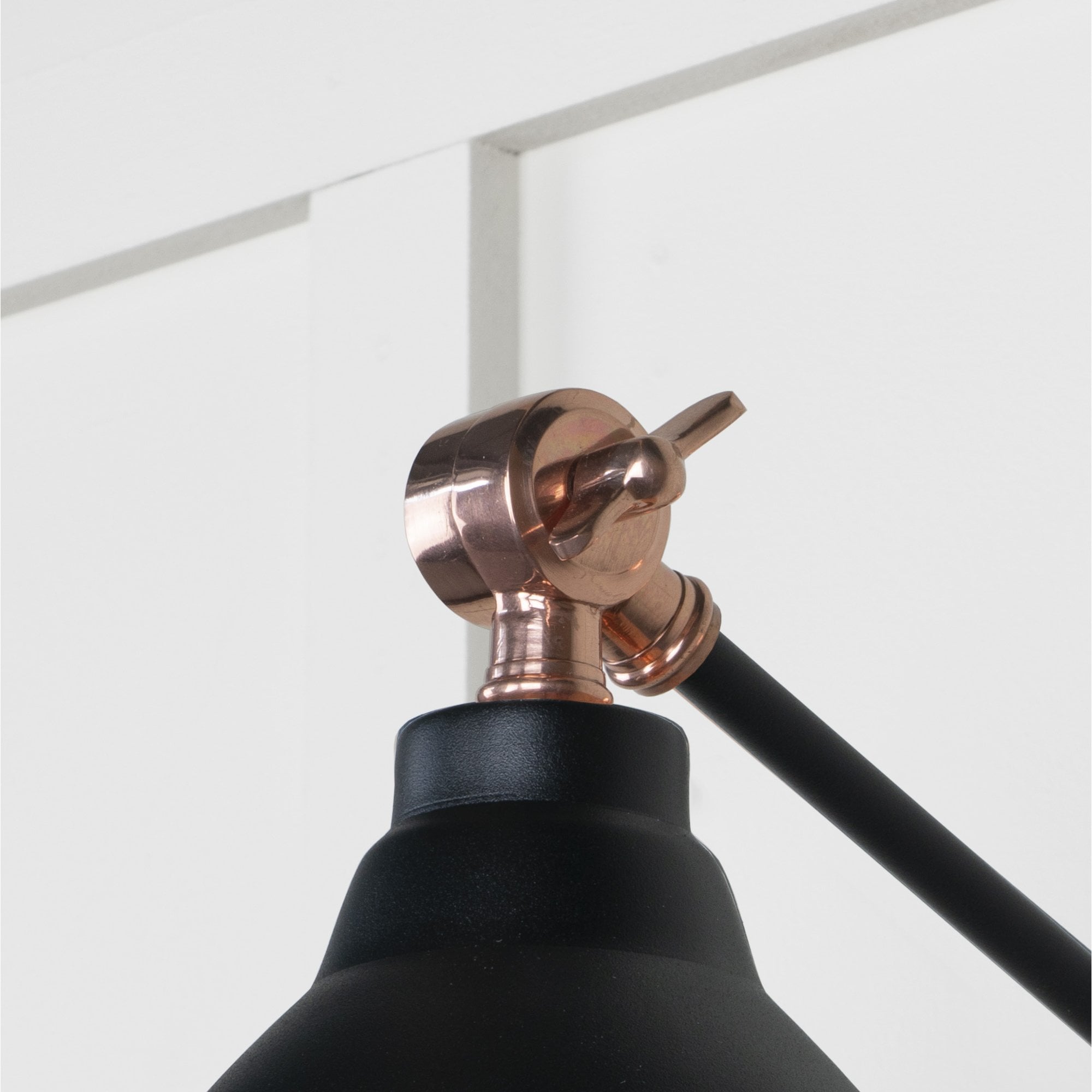 From The Anvil Hammered Copper Brindley Wall Light - Elan Black