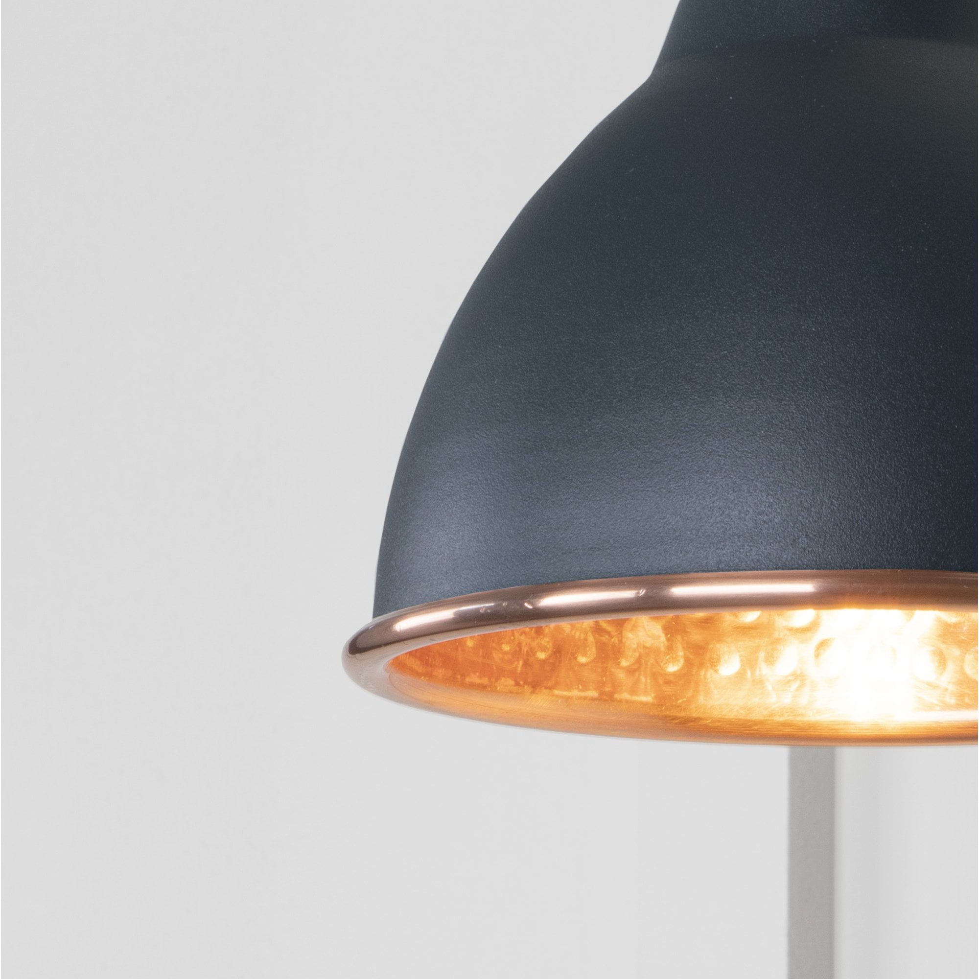 From The Anvil Hammered Copper Brindley Wall Light - Soot (Dark Grey)