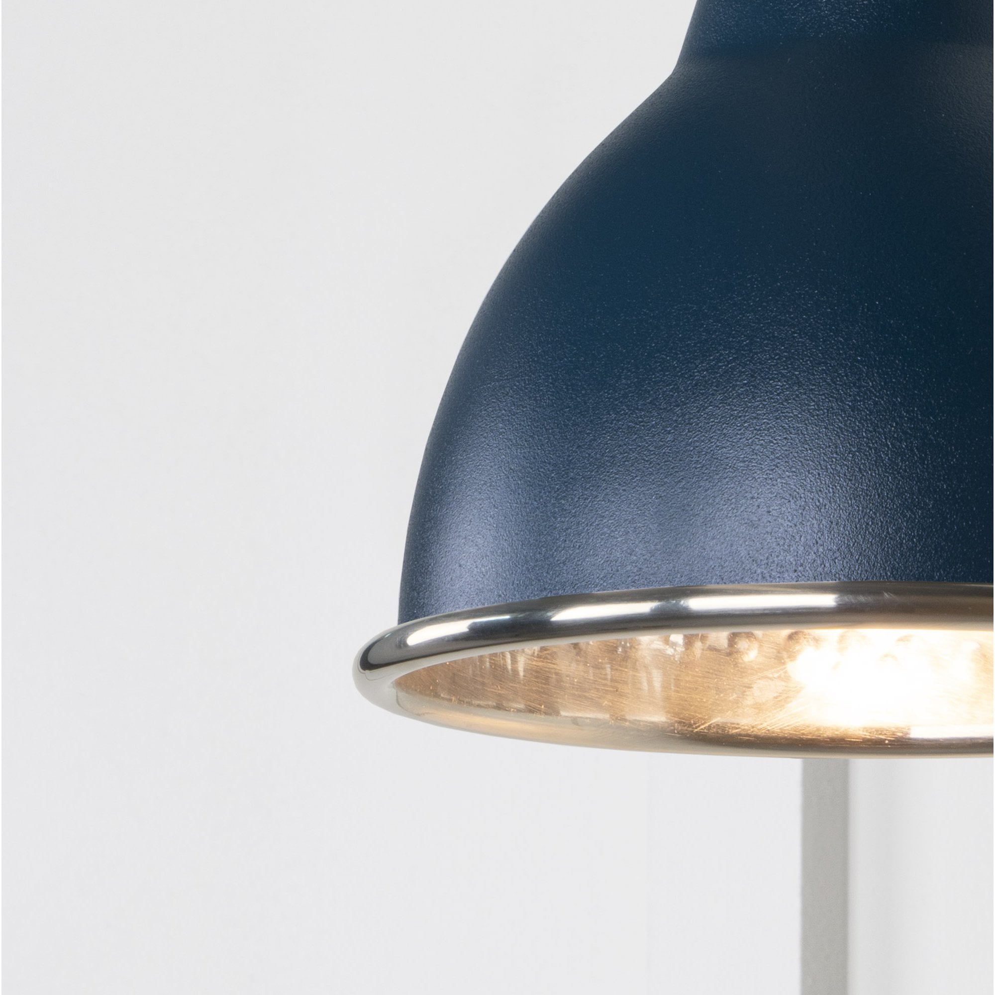 From The Anvil Hammered Nickel Brindley Wall Light - Dusk (Dark Blue/Grey)
