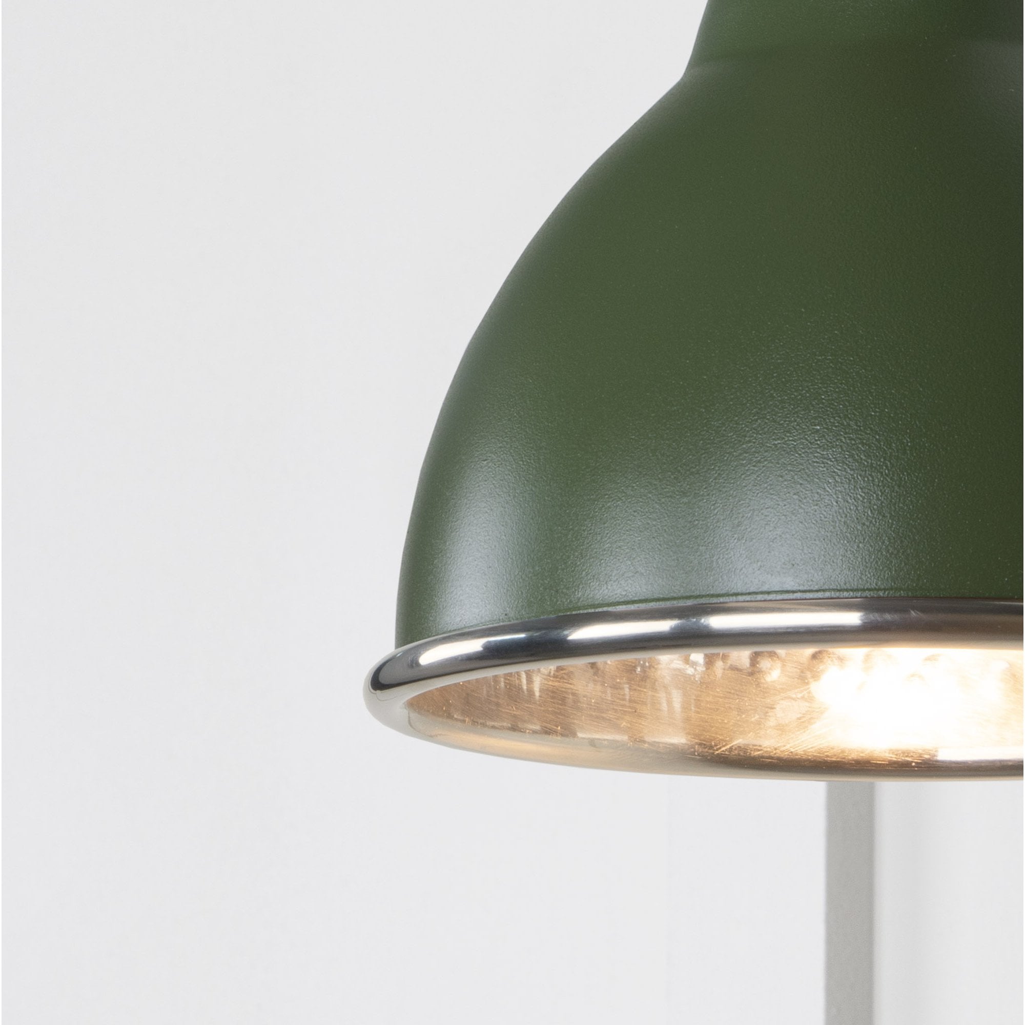 From The Anvil Hammered Nickel Brindley Wall Light - Heath (Earthy Green)