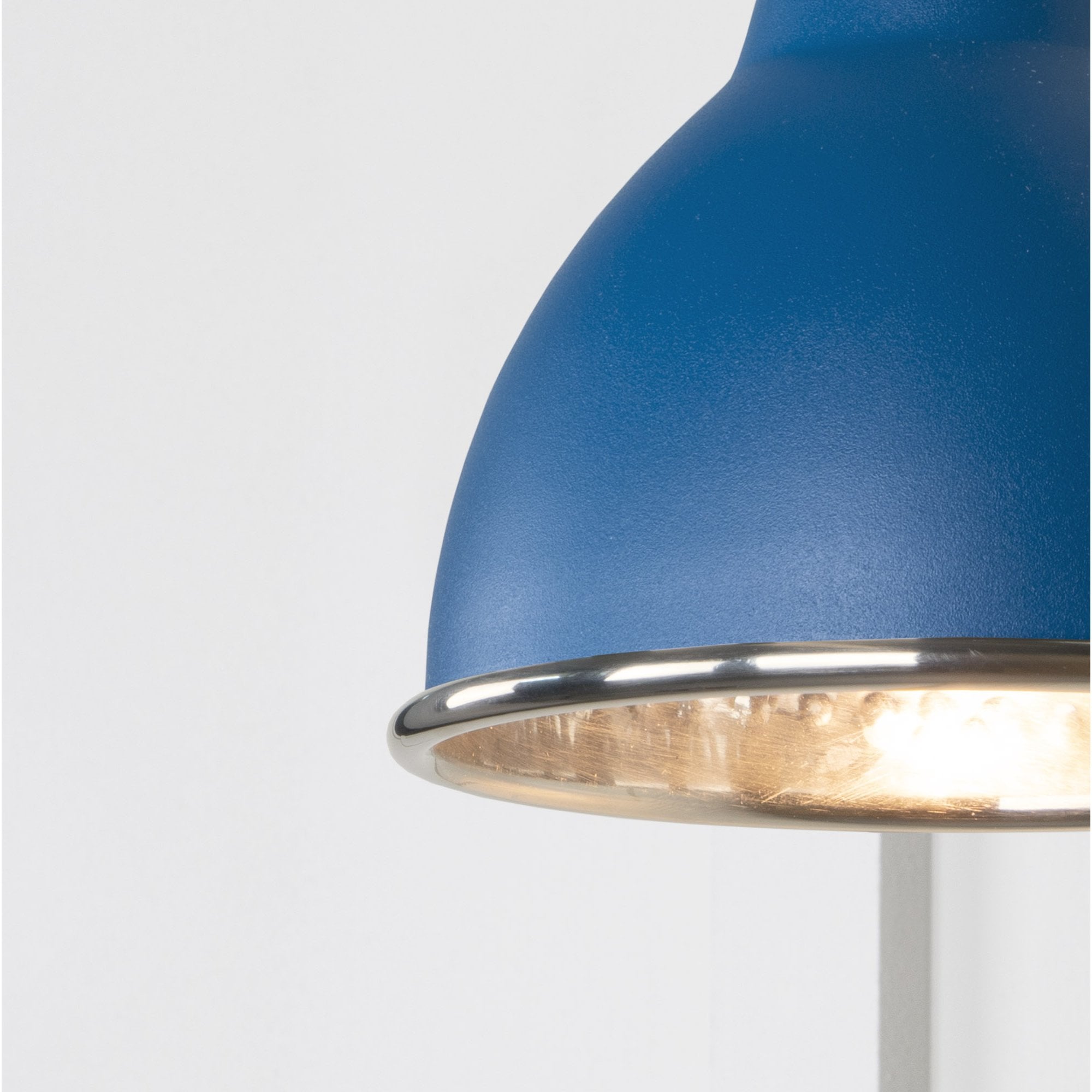 From The Anvil Hammered Nickel Brindley Wall Light - Upstream (Blue)