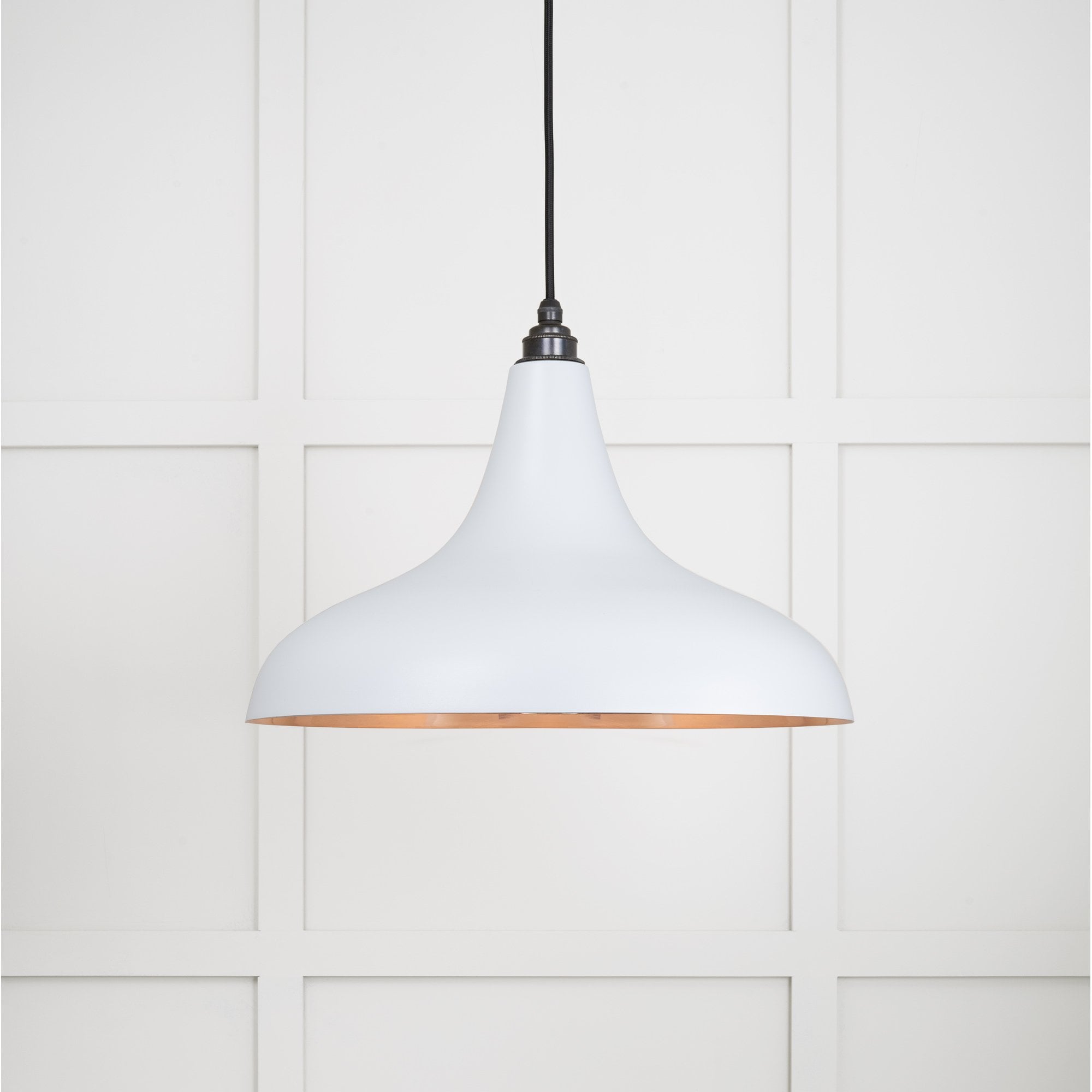 From The Anvil Smooth Copper Frankley Pendant - Birch (Pale Grey)