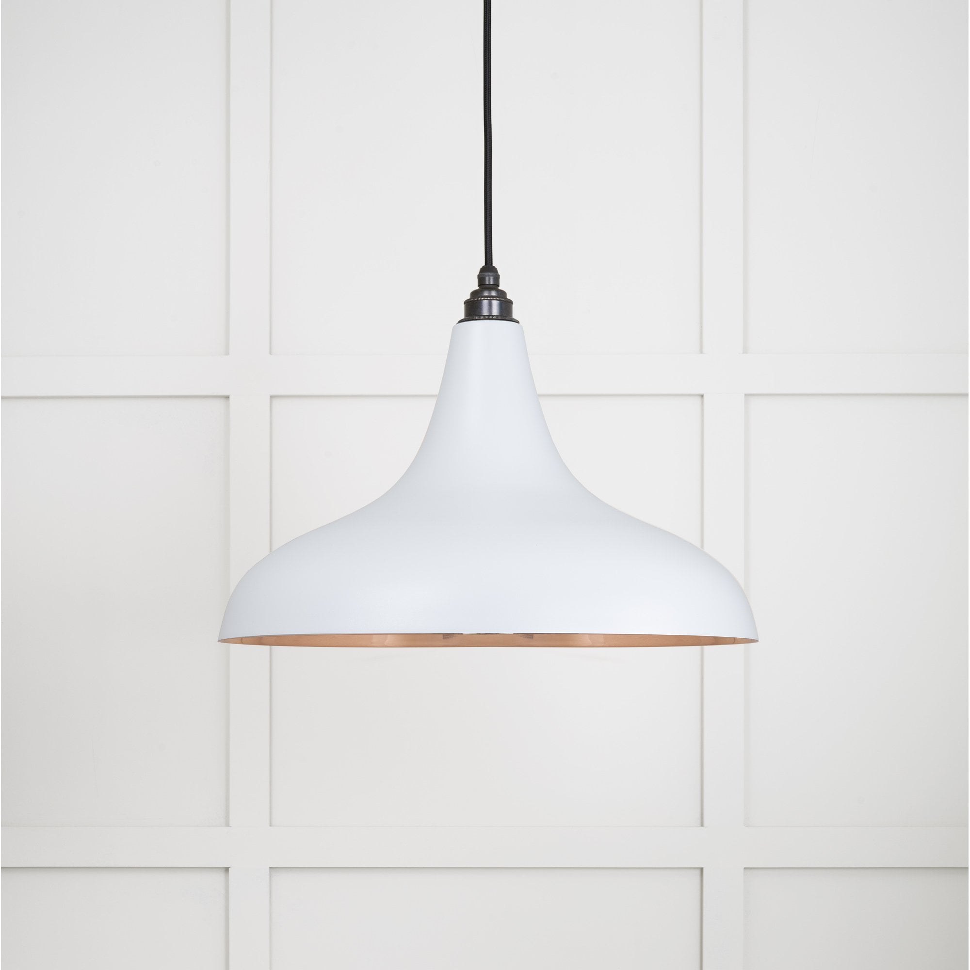 From The Anvil Smooth Copper Frankley Pendant - Birch (Pale Grey)