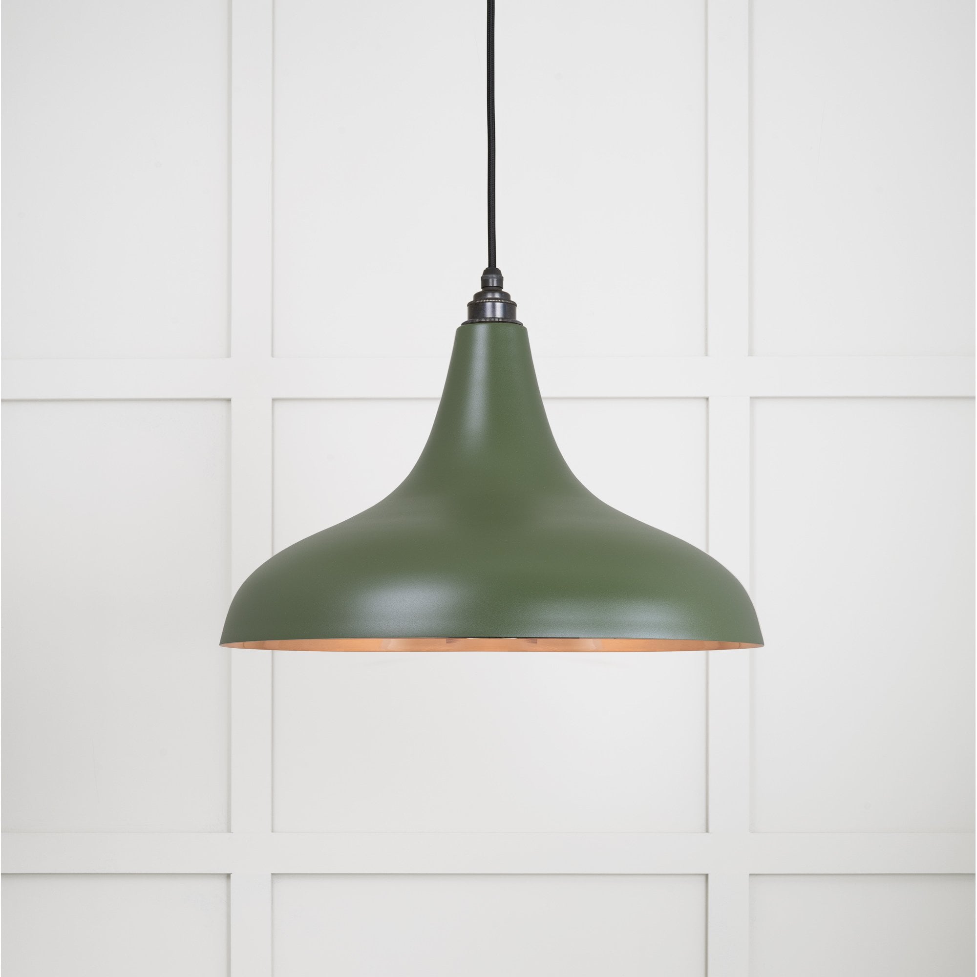 From The Anvil Smooth Copper Frankley Pendant - Heath (Earthy Green)