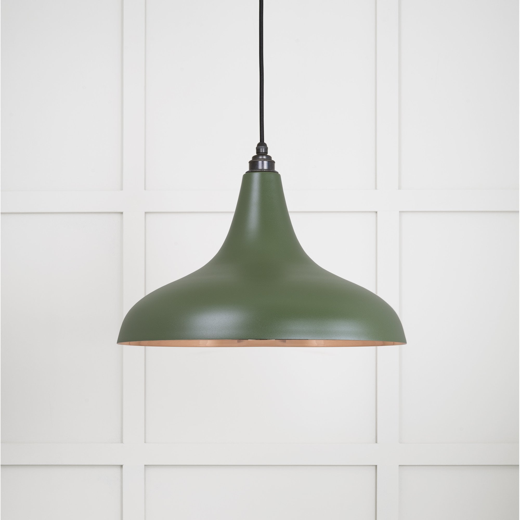 From The Anvil Smooth Copper Frankley Pendant - Heath (Earthy Green)