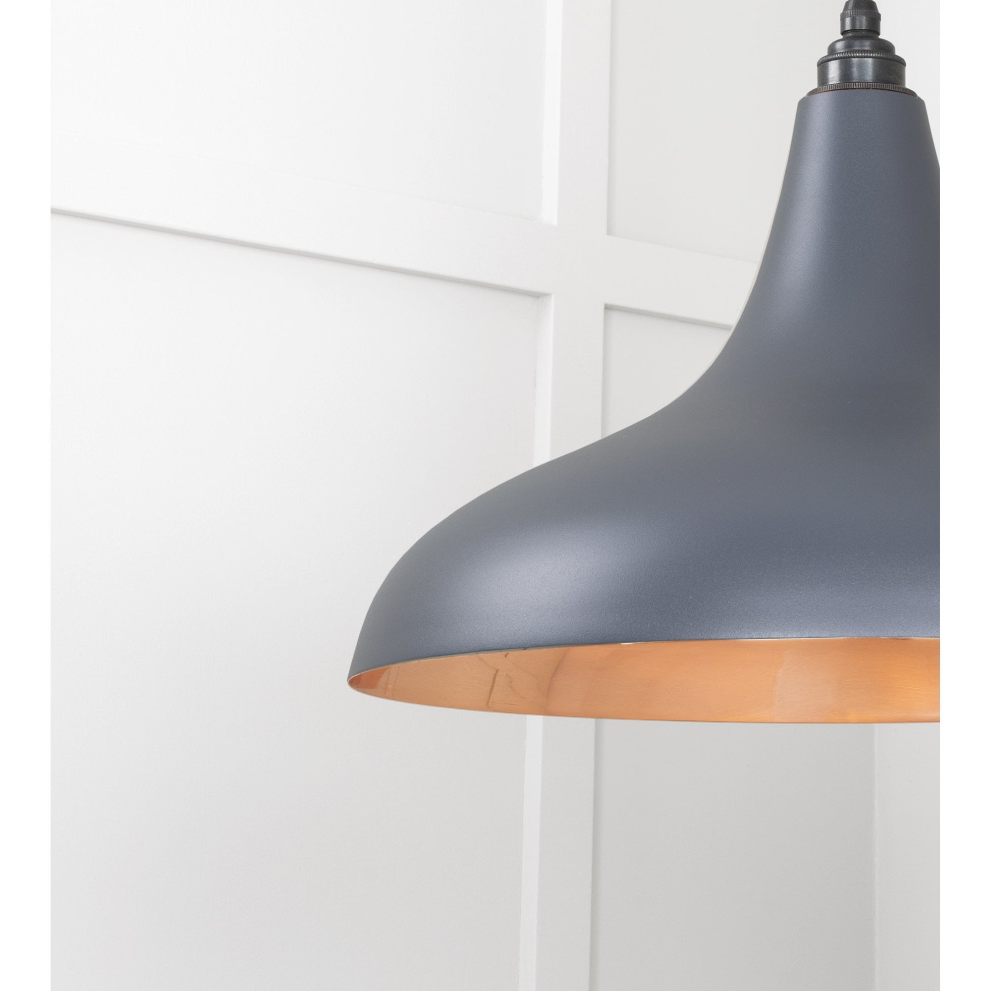 From The Anvil Smooth Copper Frankley Pendant - Slate (Mid Grey)