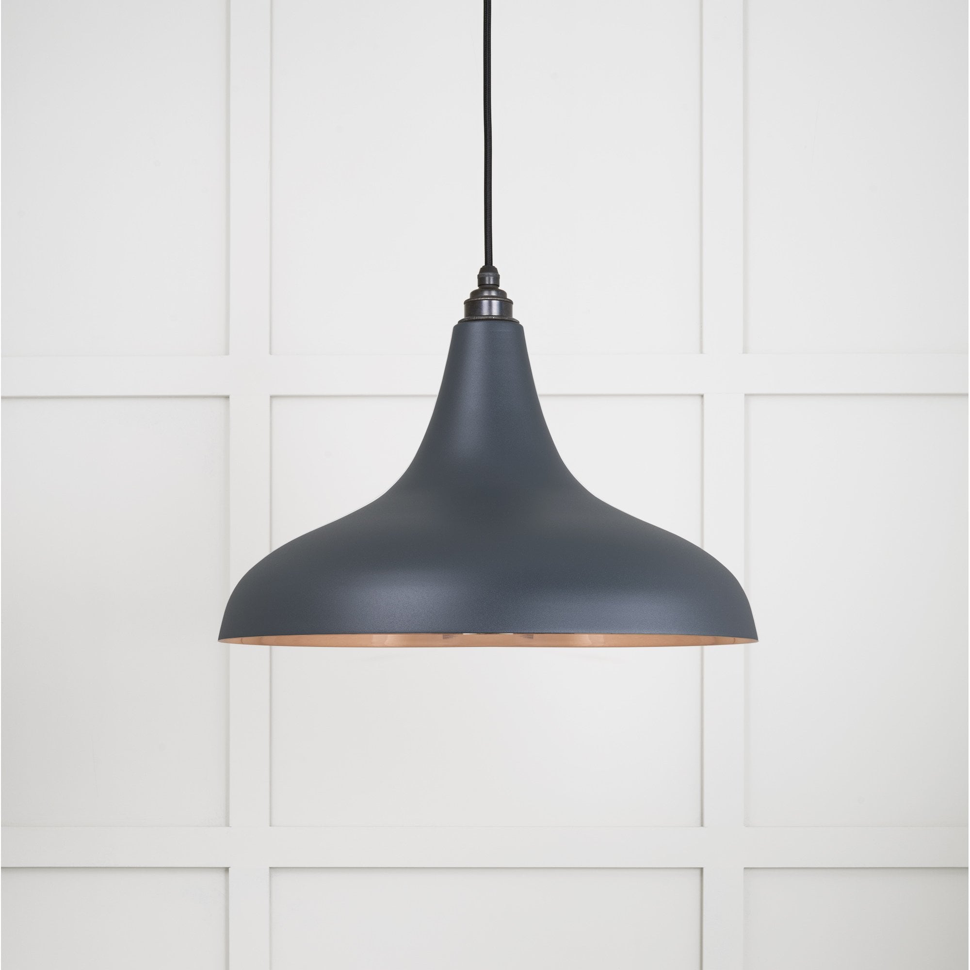 From The Anvil Smooth Copper Frankley Pendant - Soot (Dark Grey)
