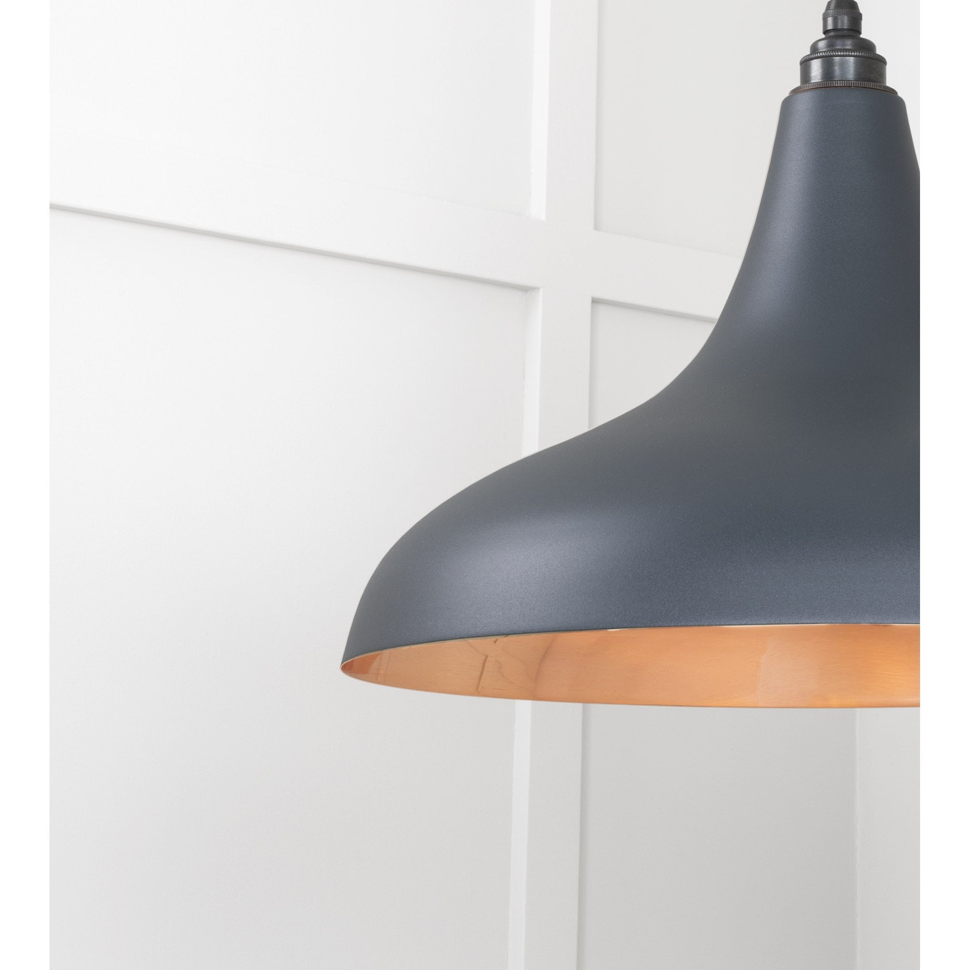 From The Anvil Smooth Copper Frankley Pendant - Soot (Dark Grey)