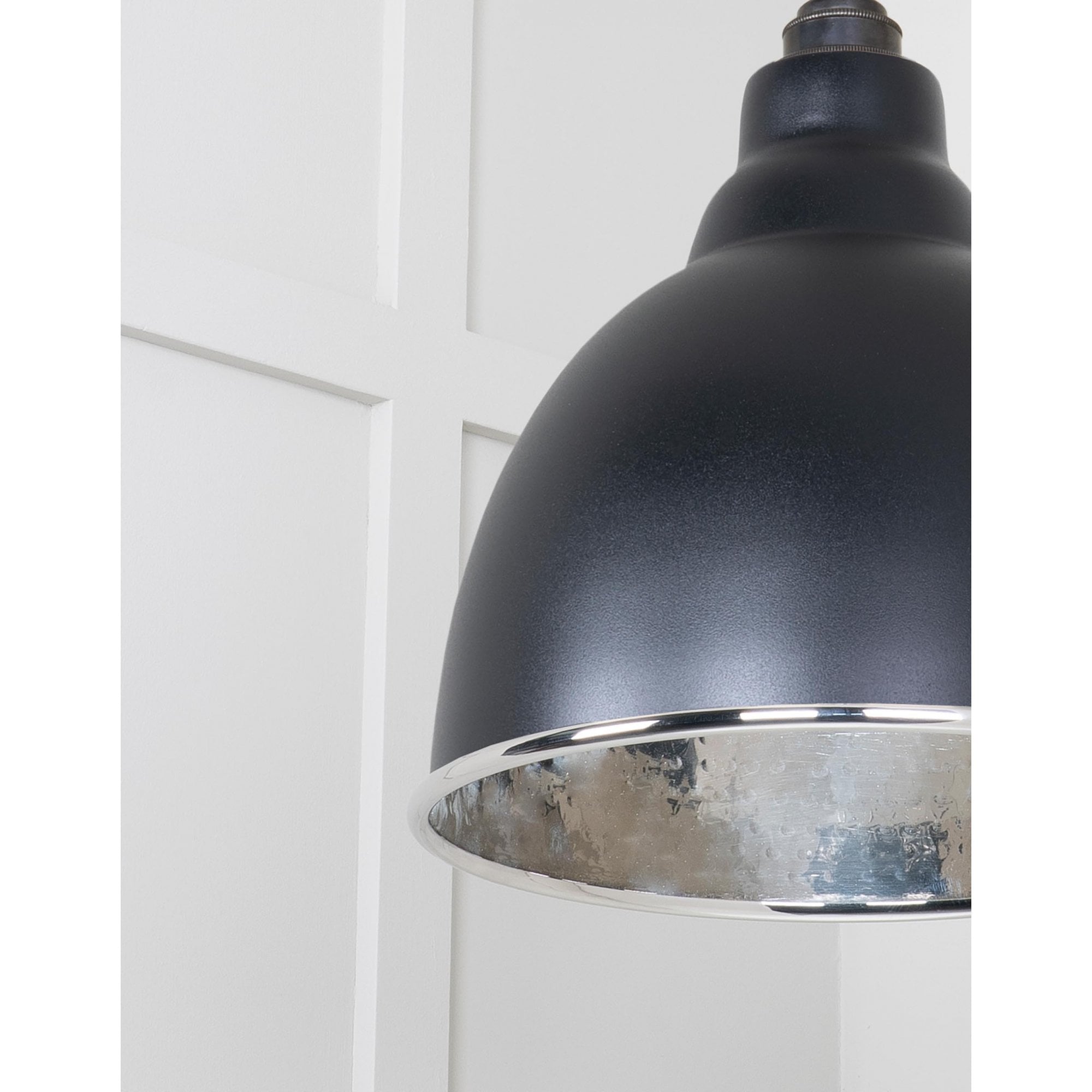 From The Anvil Hammered Nickel Brindley Cluster Pendant - Elan Black