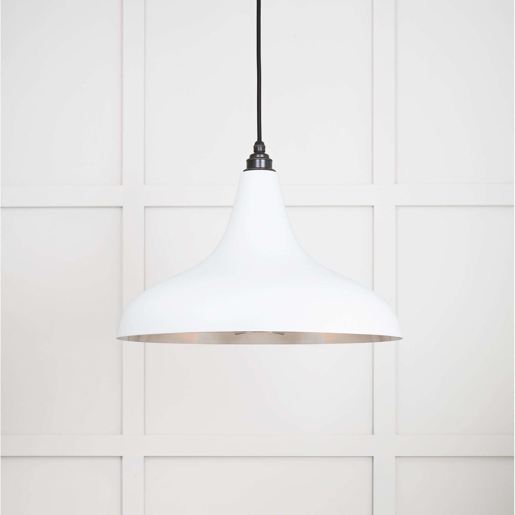 From The Anvil Smooth Nickel Frankley Pendant - Flock (Matt White)