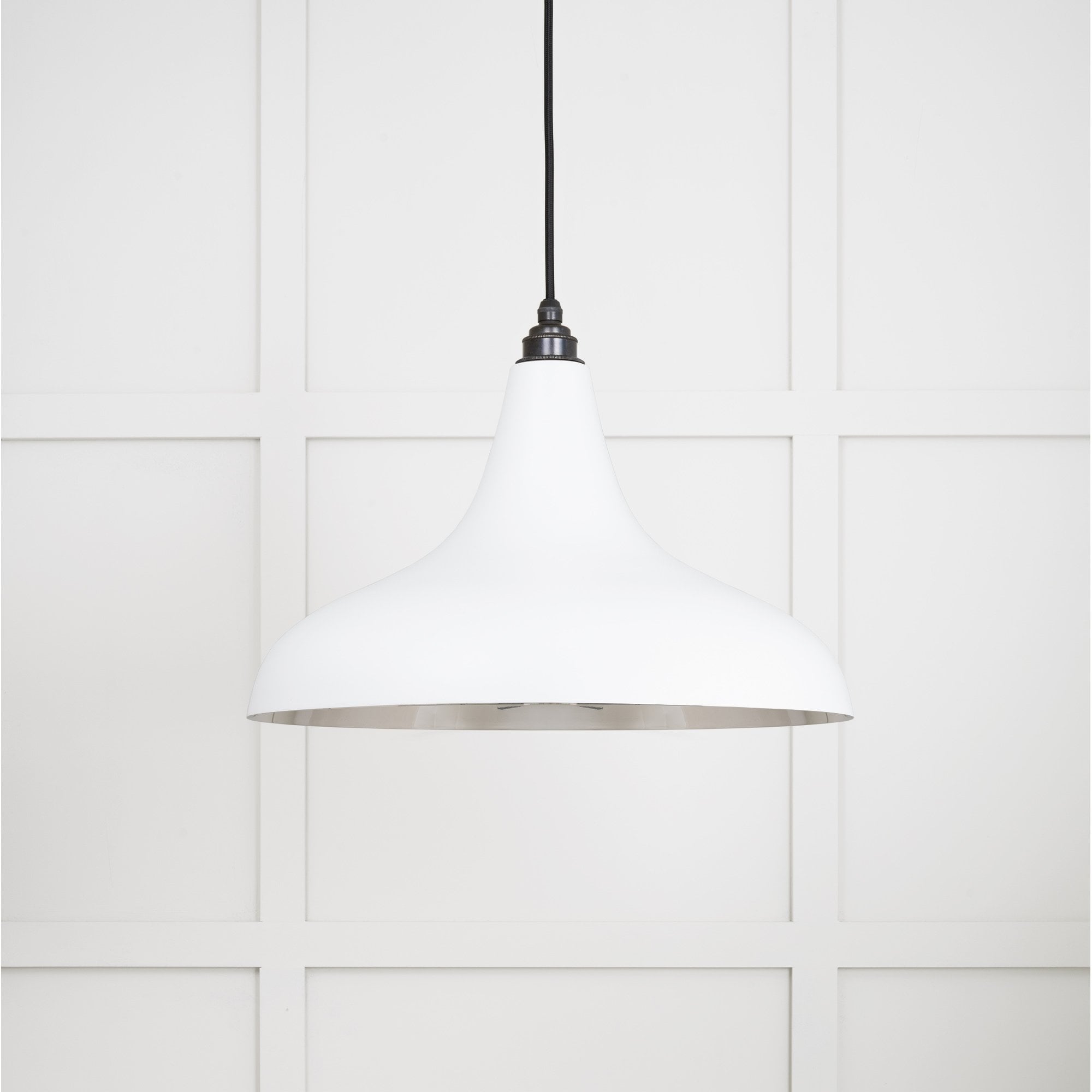 From The Anvil Smooth Nickel Frankley Pendant - Flock (Matt White)