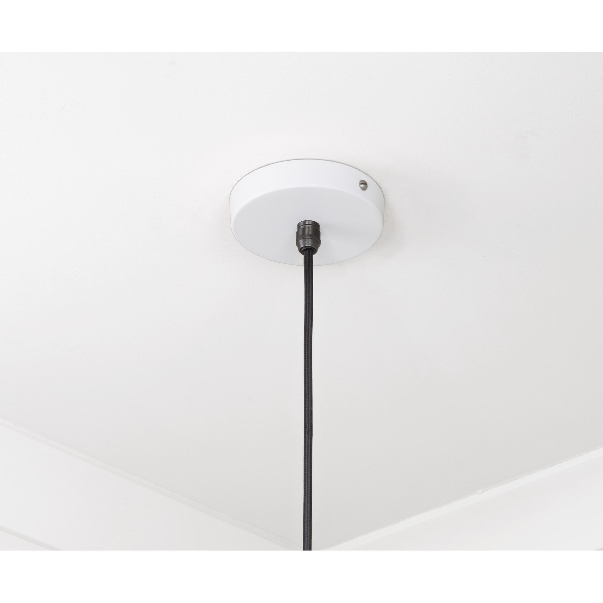 From The Anvil Smooth Nickel Frankley Pendant - Flock (Matt White)