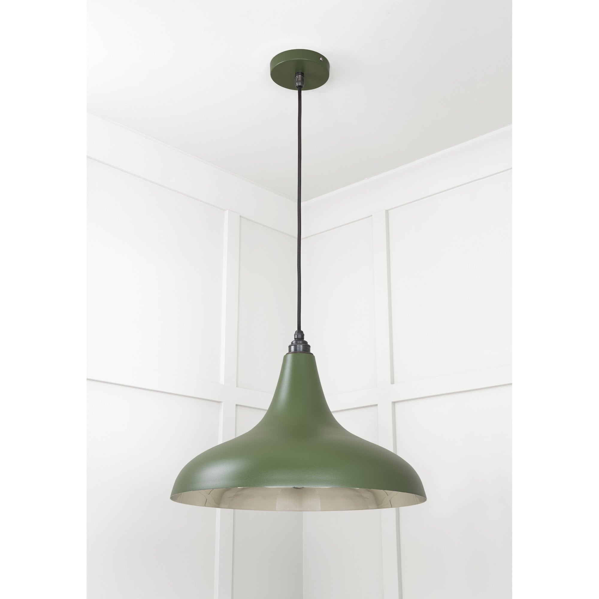 From The Anvil Smooth Nickel Frankley Pendant - Heath (Earthy Green)