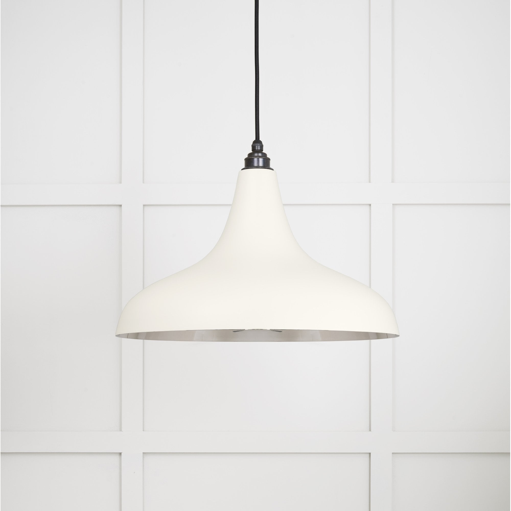 From The Anvil Smooth Nickel Frankley Pendant - Teasel (Off White/Cream)